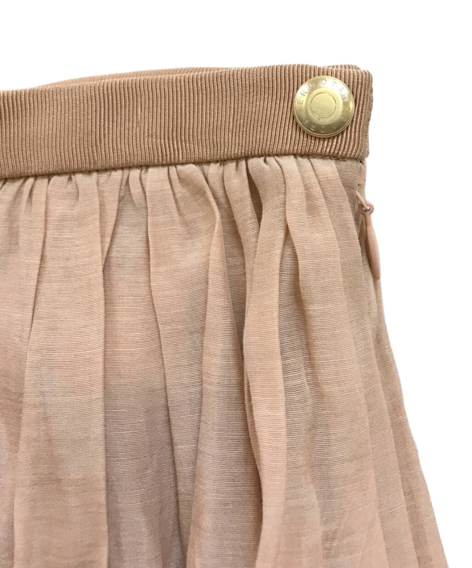 DRAWER (ドゥロワー) シルクコットンギャザースカート ピンク サイズ:38