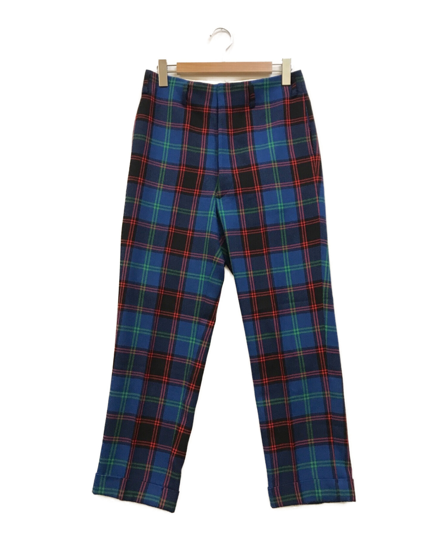 NEAT (ニート) WOOL MULTI CHECK PANTS ブルー サイズ:44