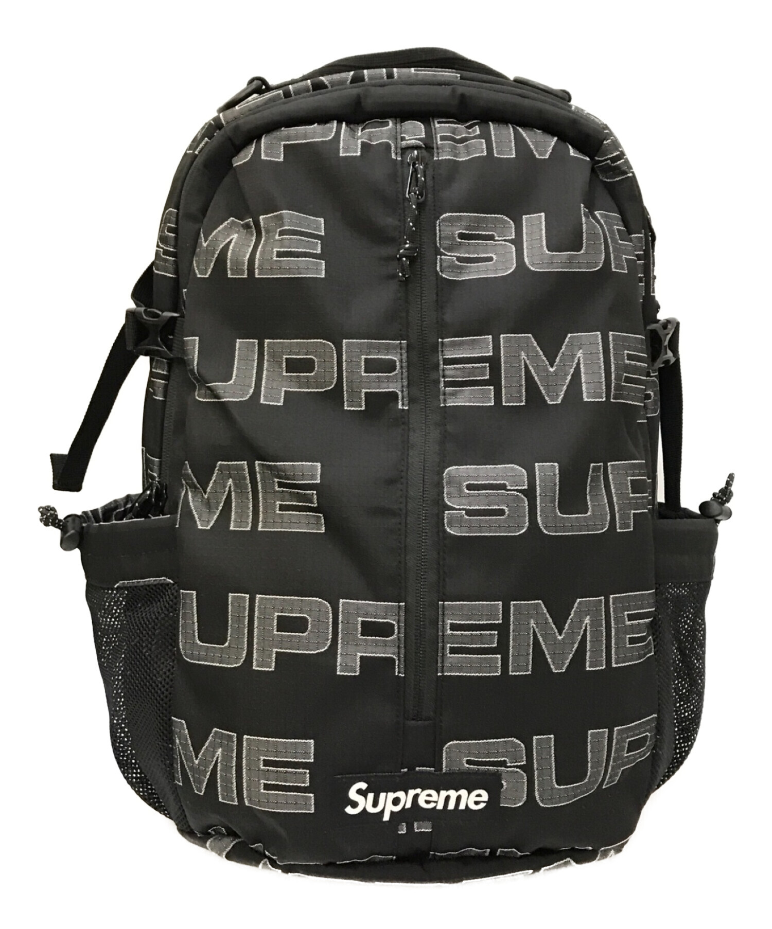 SUPREME (シュプリーム) 21AW Backpack ロゴ 総柄 バックパック ブラック