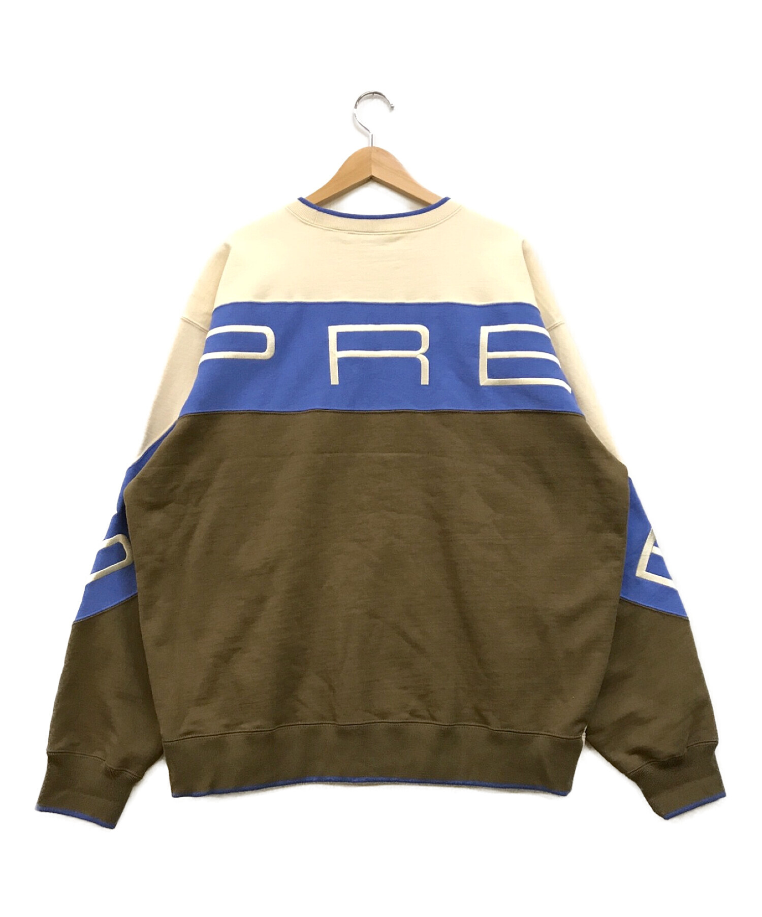 SUPREME (シュプリーム) 22SS Stretch Crewneck ネイビー×ブラウン サイズ:XL