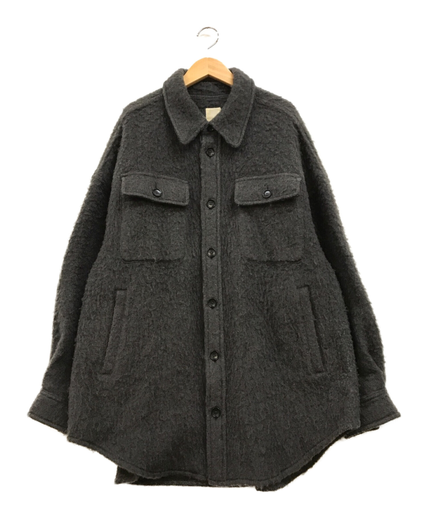 OSHIMA REI (オオシマレイ) モヘア混CPOジャケット グレー サイズ:F