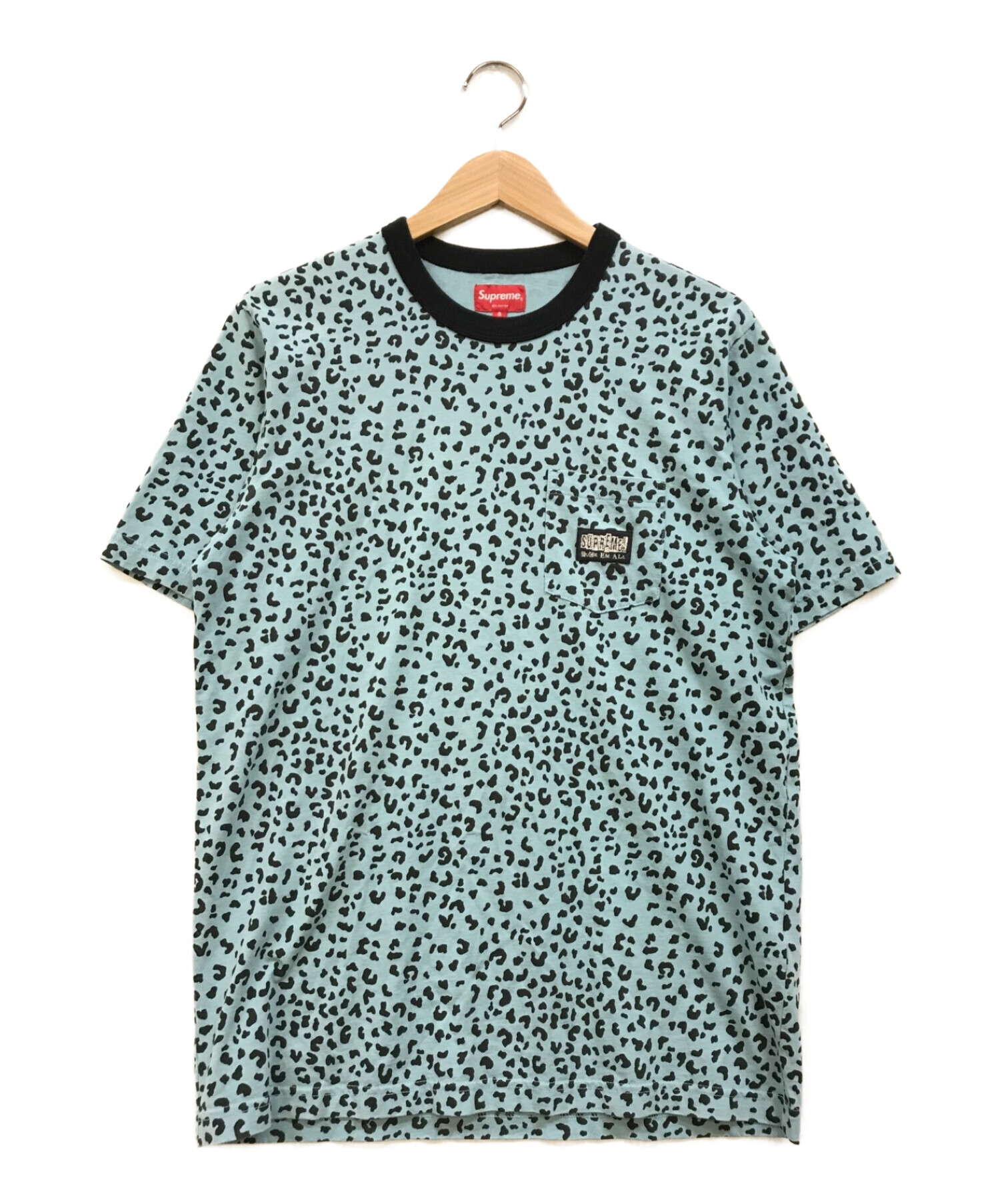 SUPREME (シュプリーム) 16SS LEOPARD POCKET TEE スカイブルー サイズ:S