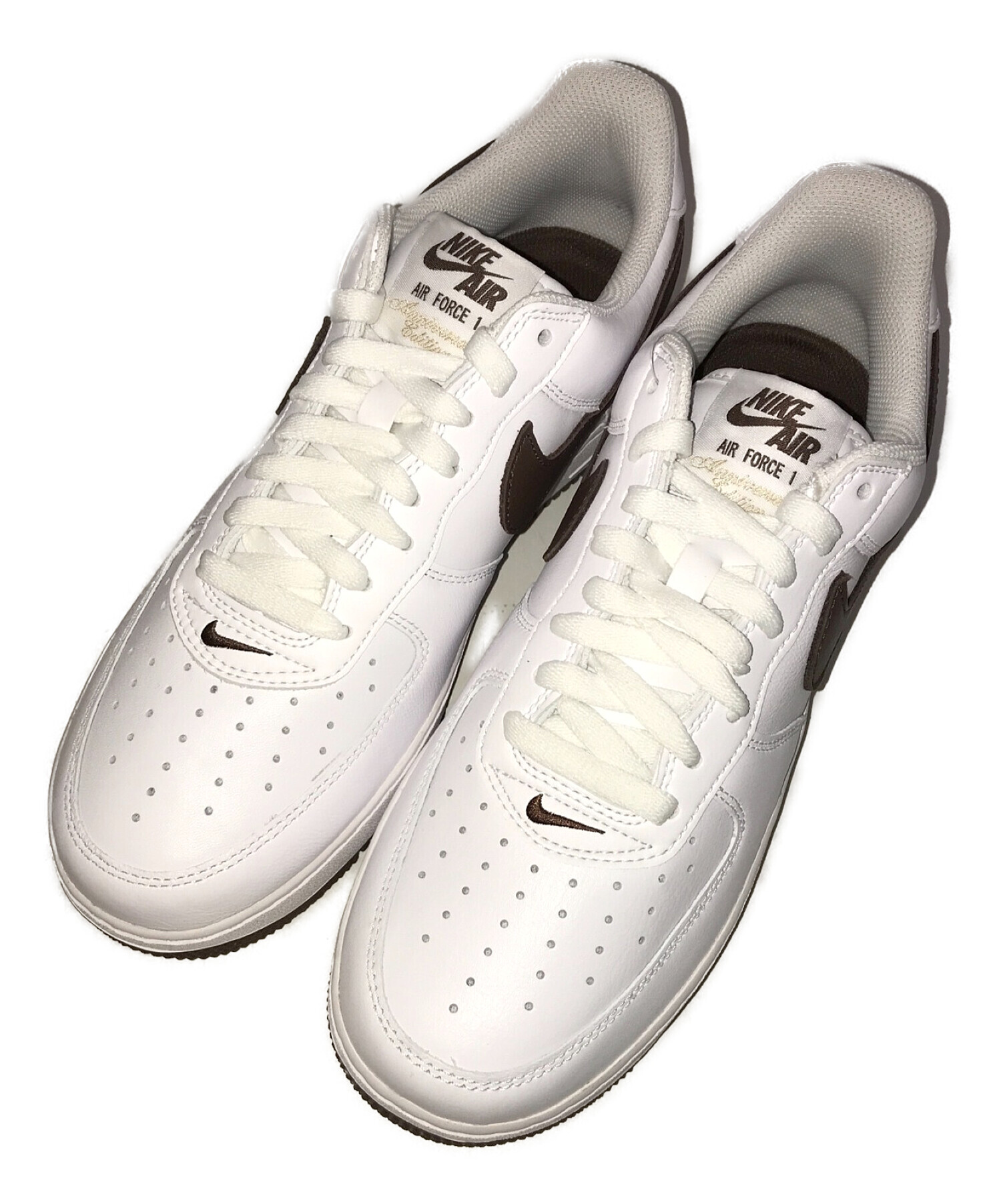 NIKE (ナイキ) AIR FORCE1 LOW RETRO 'Color of the Month' ホワイト×ブラウン/チョコレート  サイズ:27.5cm 未使用品