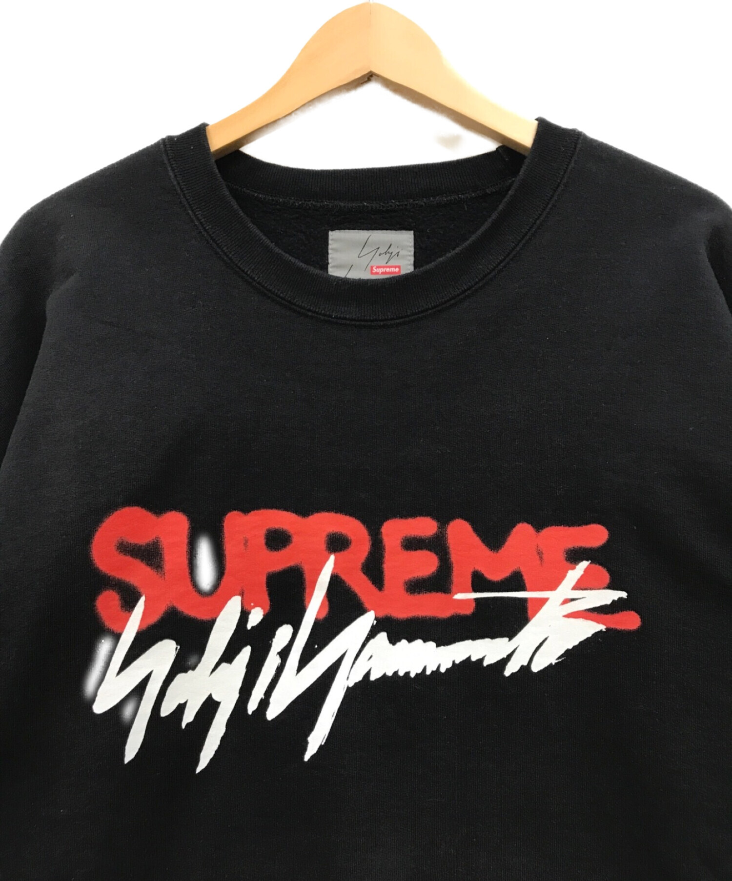 SUPREME×YOHJI YAMAMOTO (シュプリーム×ヨウジヤマモト) yohji yamamoto crewneck ブラック サイズ:XL