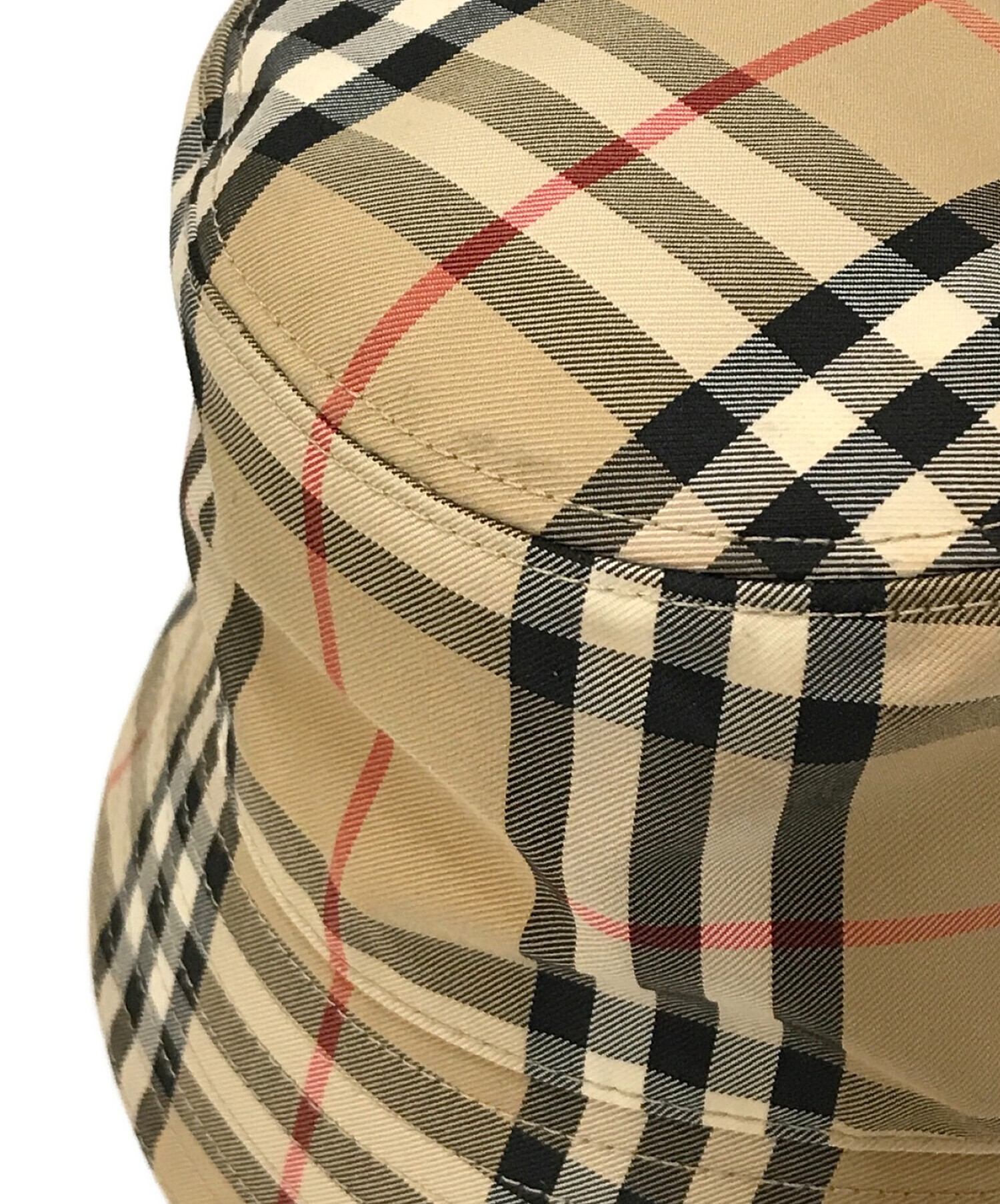 BURBERRY (バーバリー) [OLD]ヴィンテージチェック テクニカルコットン バケットハット ベージュ