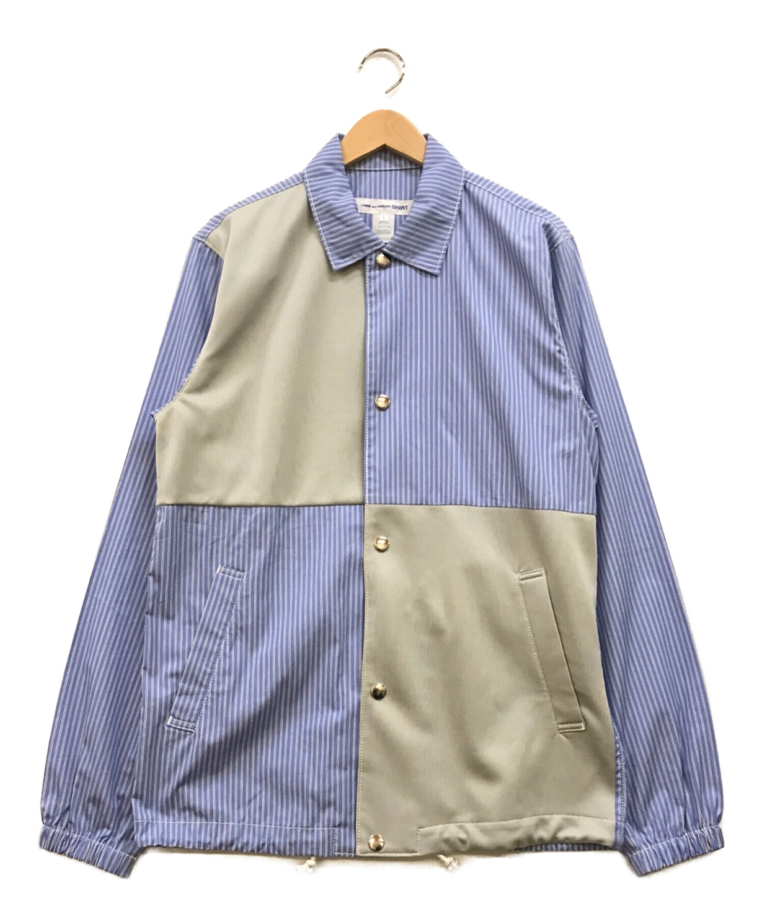 COMME des GARCONS SHIRT (コムデギャルソンシャツ) パッチワークコーチジャケット ブルー サイズ:L