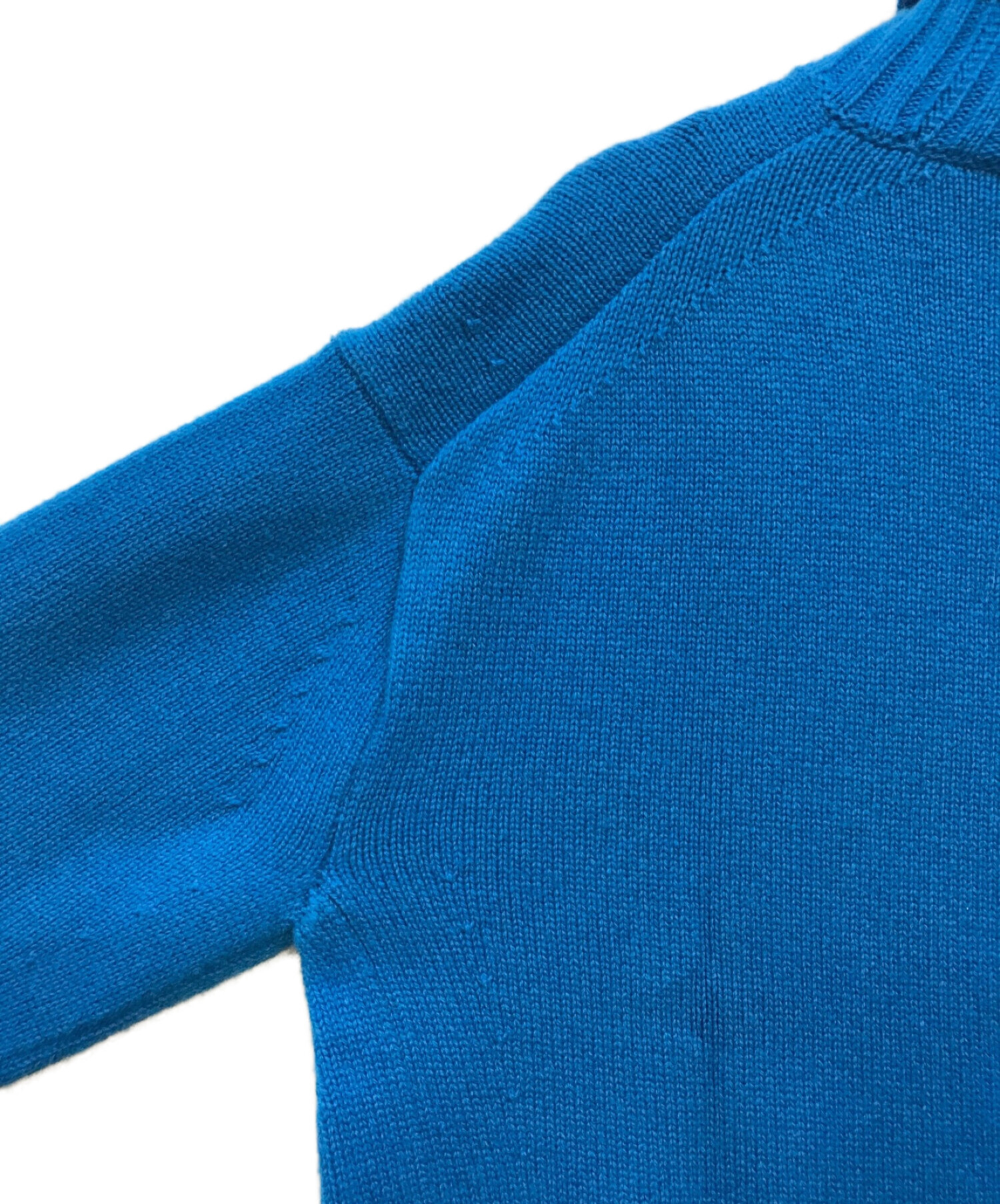 DRAWER (ドゥロワー) 7Gカシミヤ100% タートルネック セーター ブルー サイズ:1