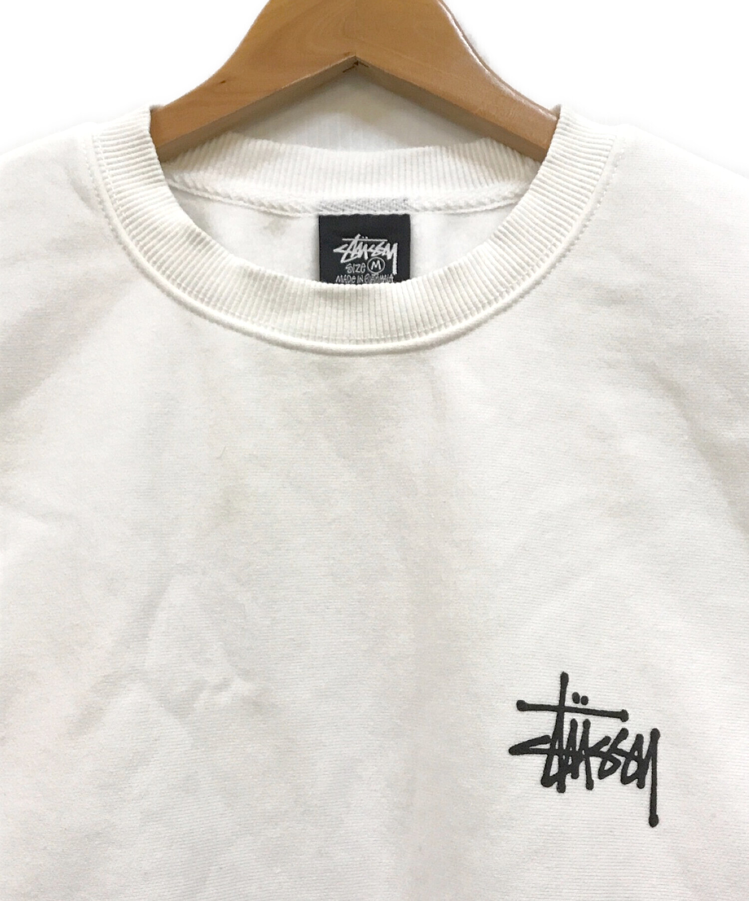 stussy (ステューシー) プリントスウェット ホワイト サイズ:M