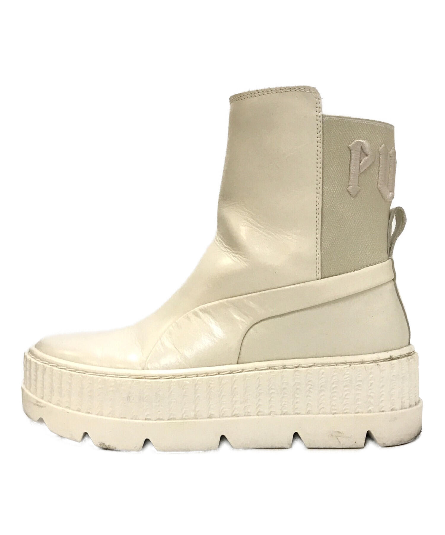 Puma × FENTY (プーマ×フェンティ) チェルシー スニーカー ブーツ ホワイト サイズ:22.5cm