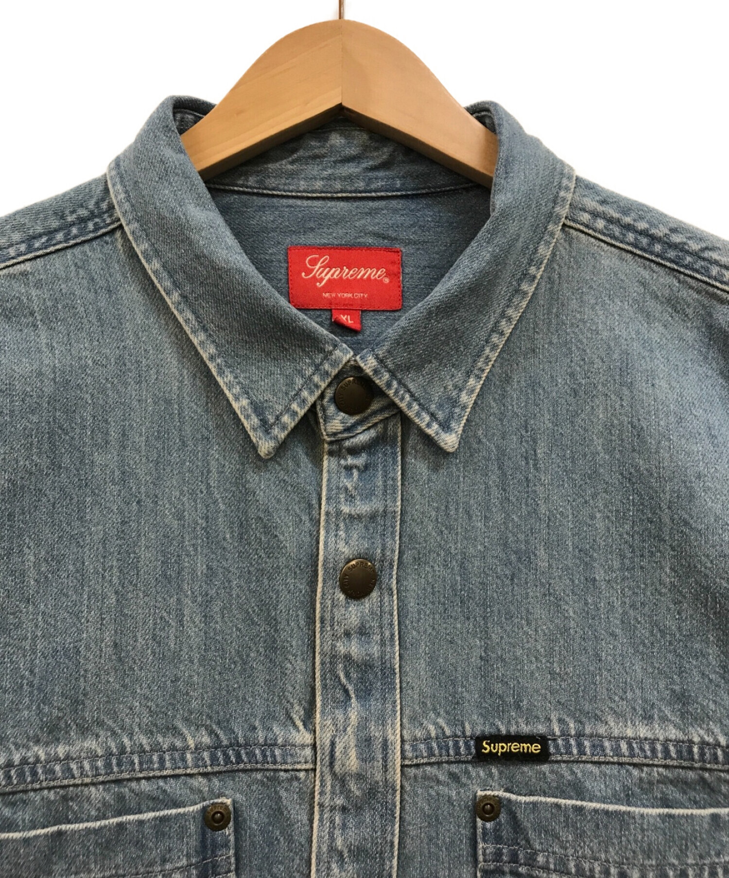 SUPREME (シュプリーム) Snap Work Shirt Long sleeve インディゴ サイズ:XL