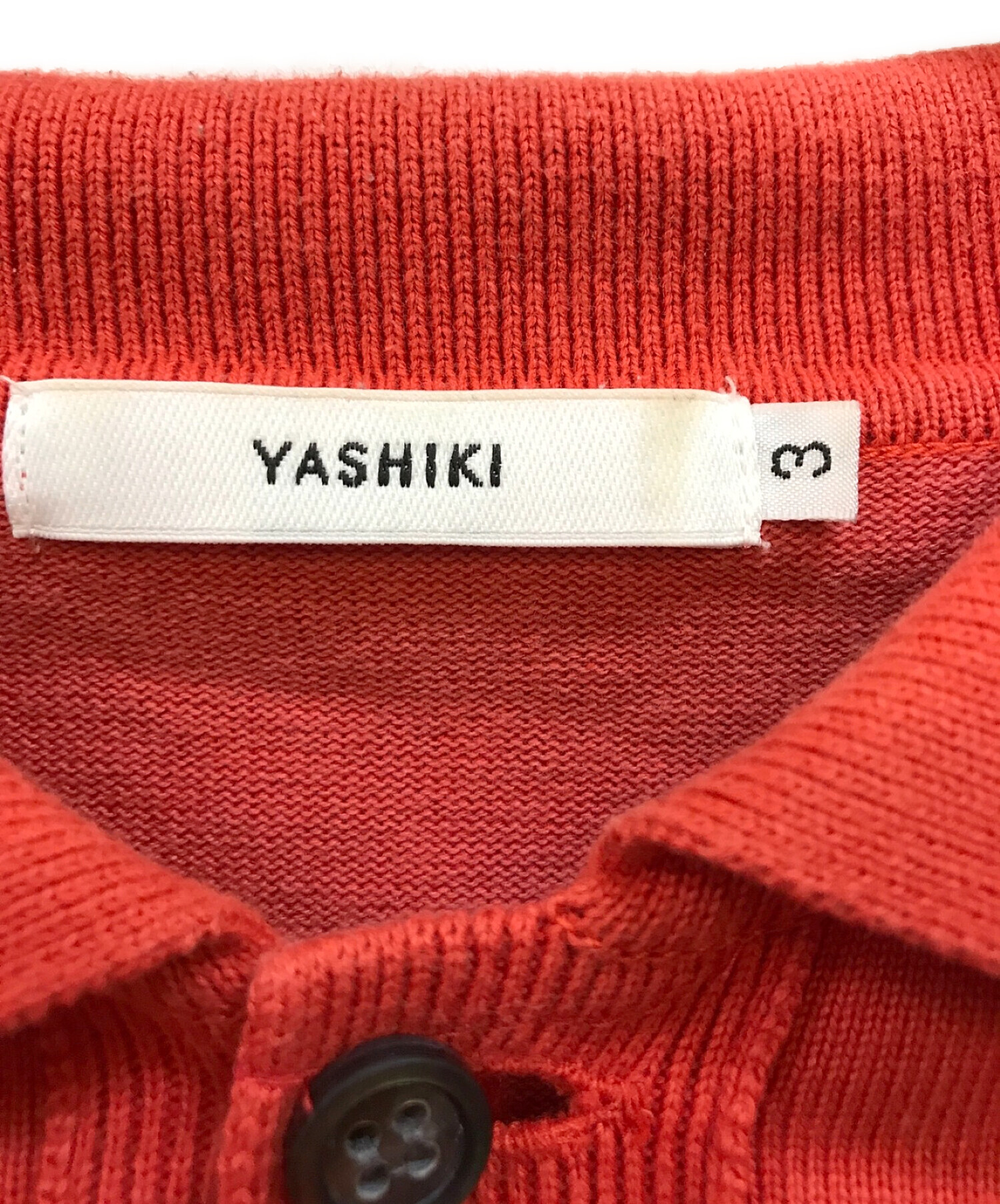 中古・古着通販】yashiki (ヤシキ) Kumpu Knit Polo レッド サイズ:3