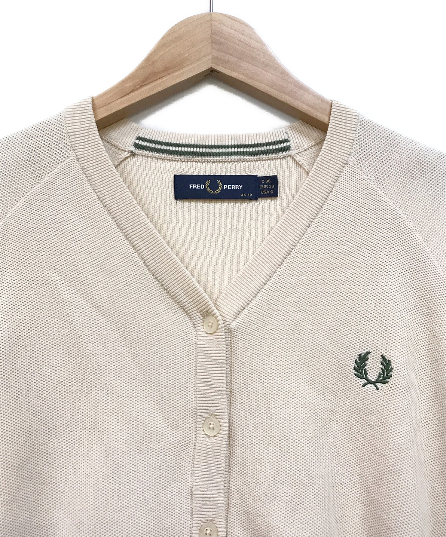 中古・古着通販】FRED PERRY (フレッドペリー) Vネックカーディガン