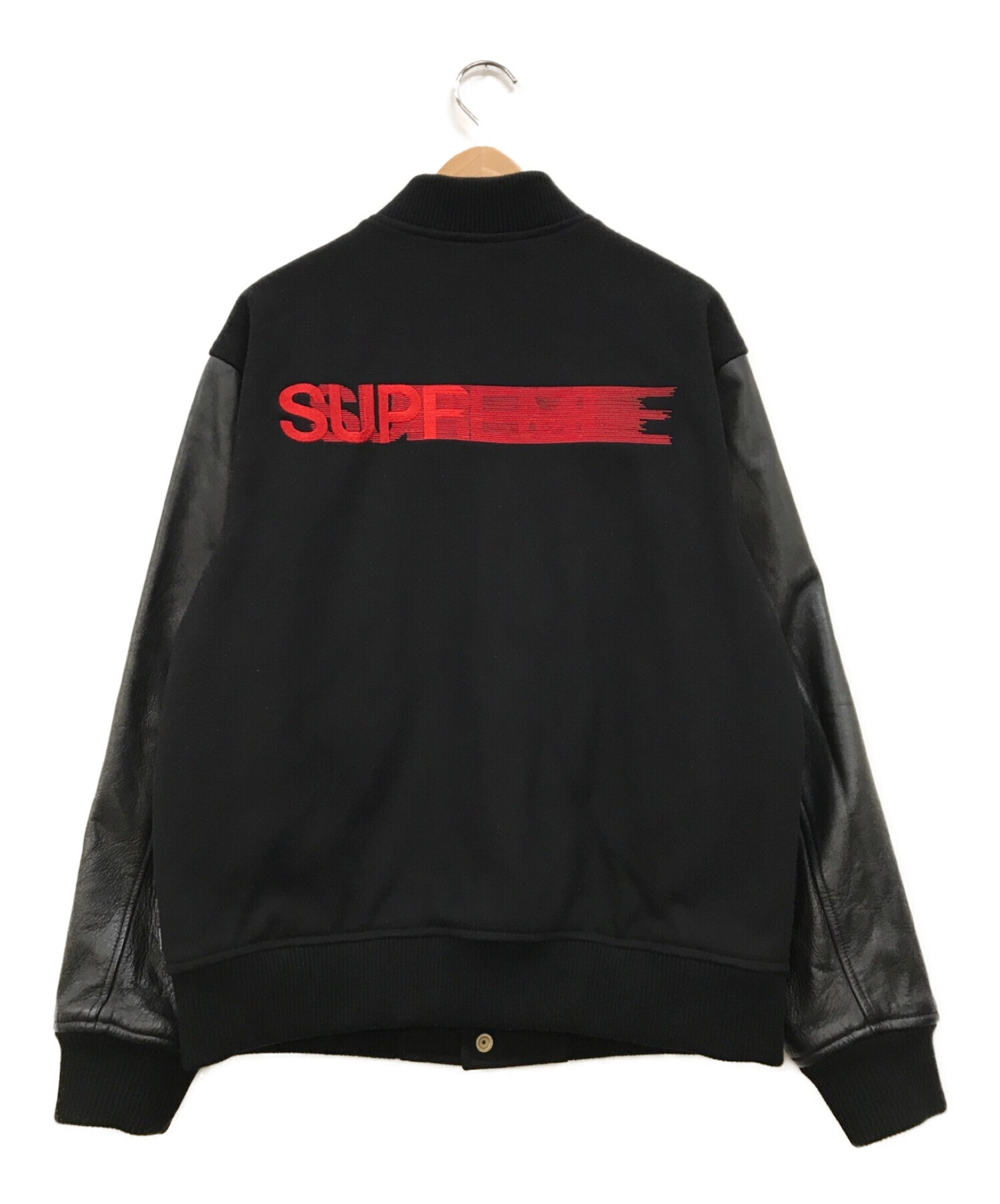SUPREME (シュプリーム) supreme motion logo varsity jacket ブラック サイズ:M