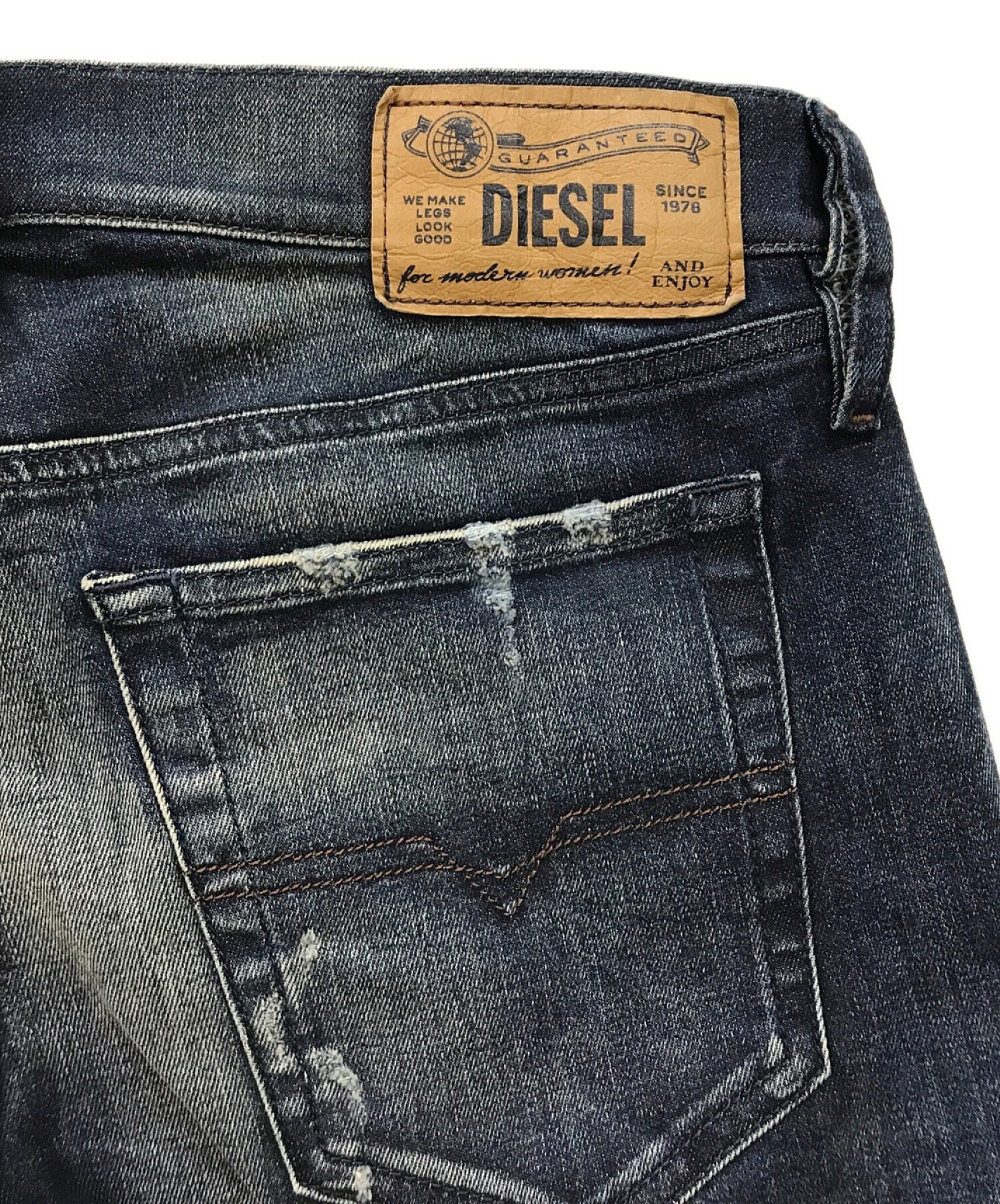 中古・古着通販】DIESEL (ディーゼル) ダメージ加工デニムパンツ