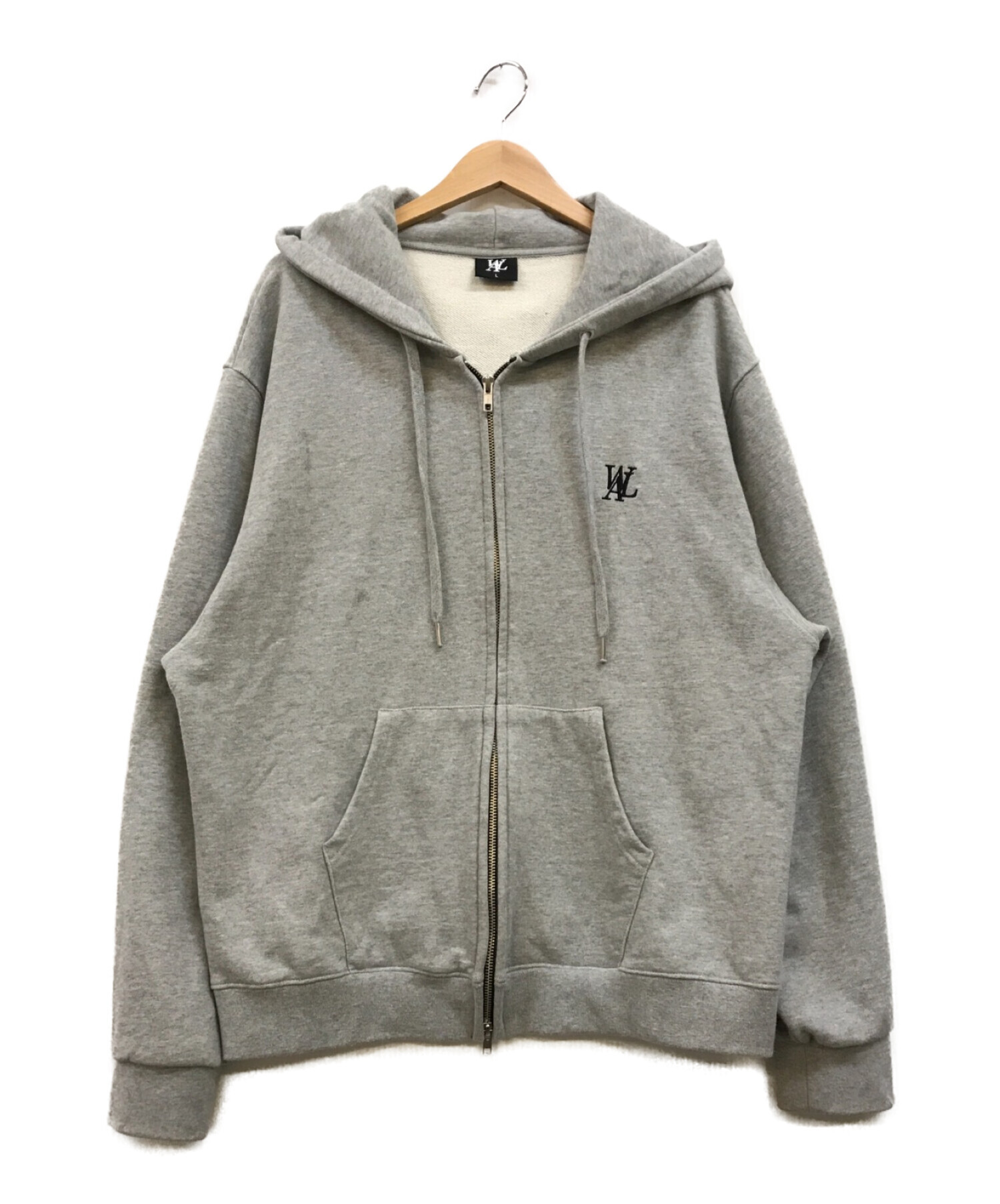 wooalong (ウアロン) Signature Hood Zip-up グレー サイズ:L