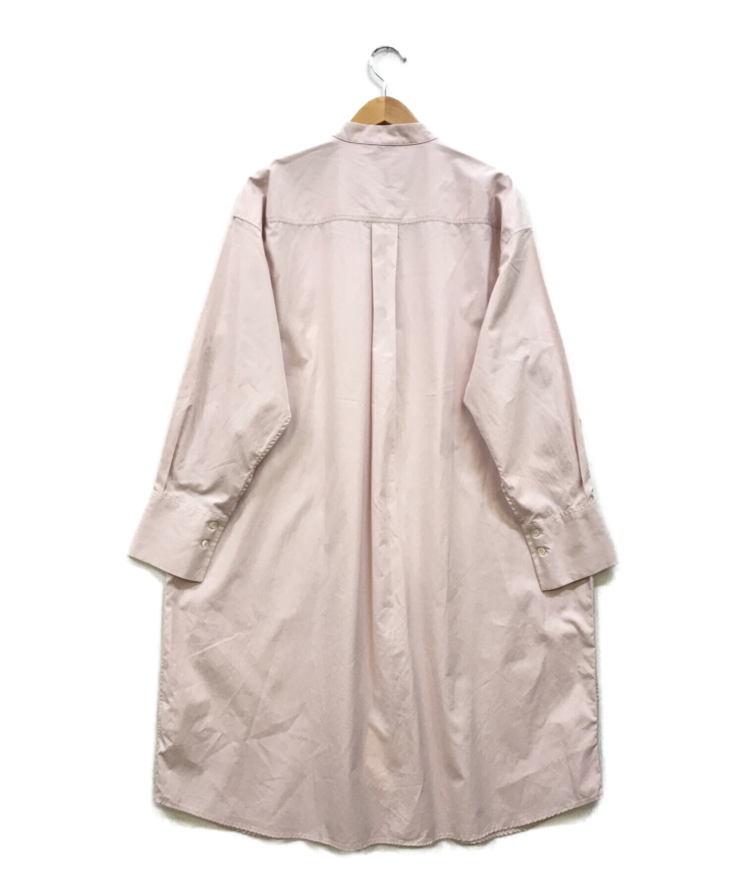 IENA (イエナ) コットンブロード バンドカラーシャツワンピース ピンク サイズ:38 未使用品