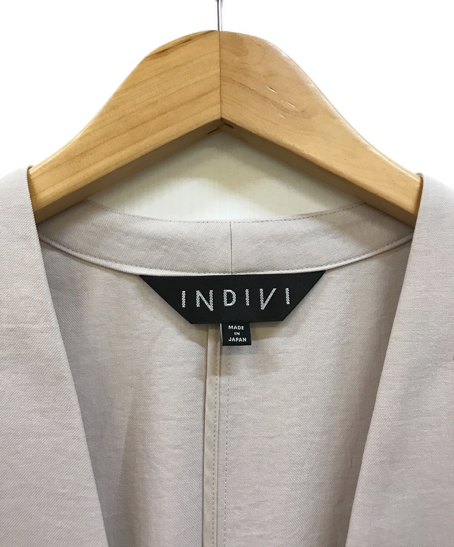 中古・古着通販】INDIVI (インディヴィ) ノーカラージャケット