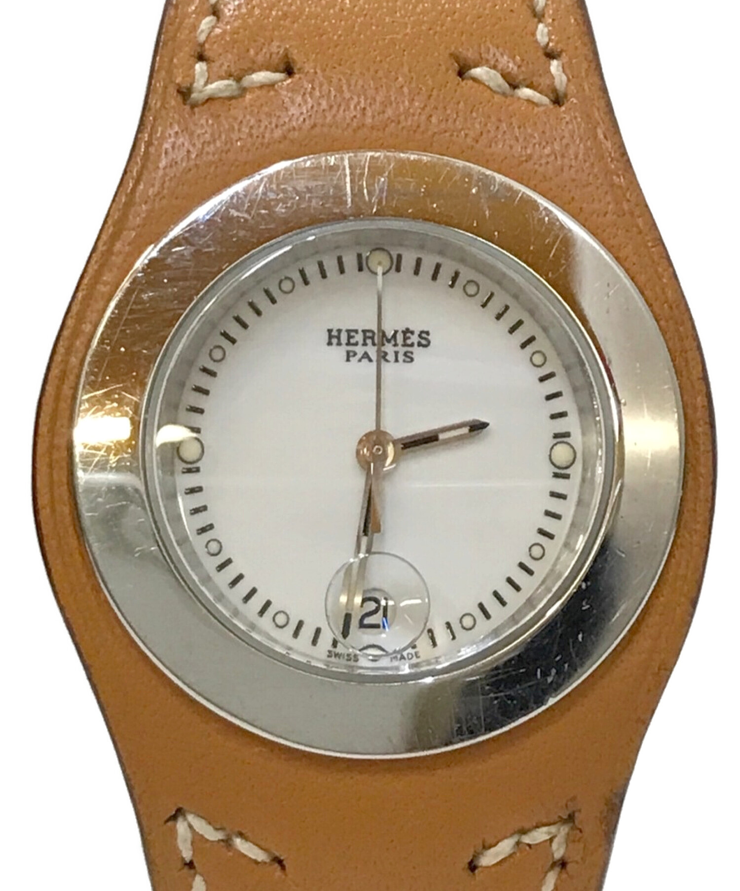 名古屋の質屋で購入したものです出品は5/12まで！最終値下！エルメス アーネ HA1.210 レディース腕時計