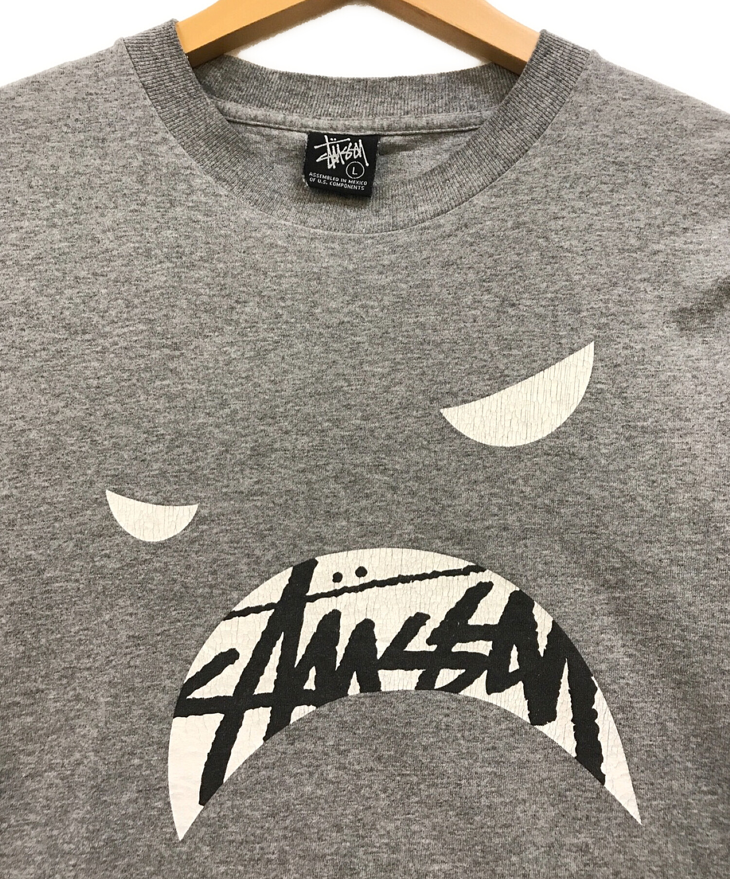 中古・古着通販】stussy (ステューシー) [古着]プリントTシャツ グレー