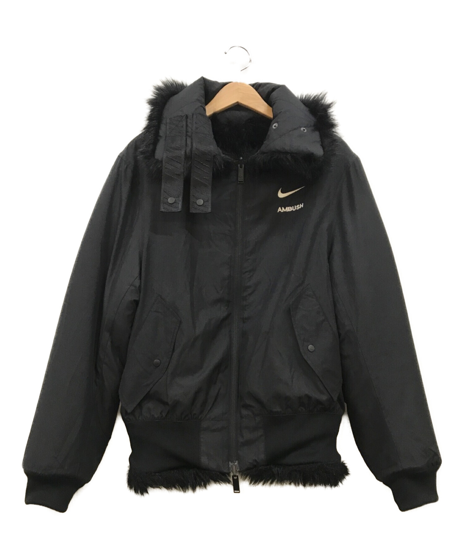 NIKE (ナイキ) AMBUSH (アンブッシュ) Reversible Faux Fur Coat Jacket ブラック サイズ:XS