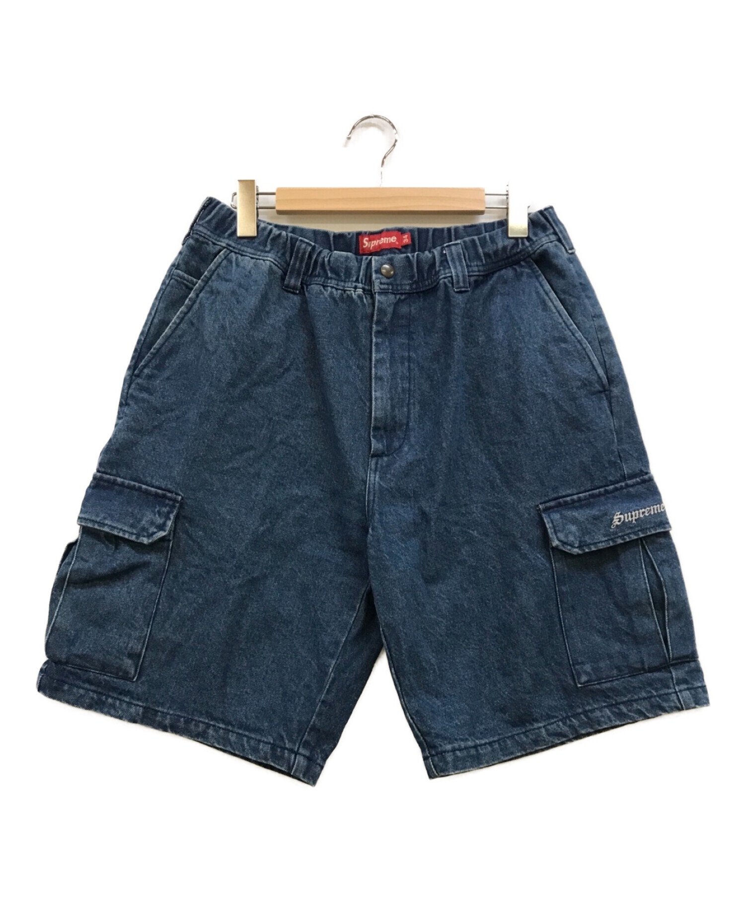 SUPREME (シュプリーム) Cargo Work Short デニムハーフパンツ インディゴ サイズ:34