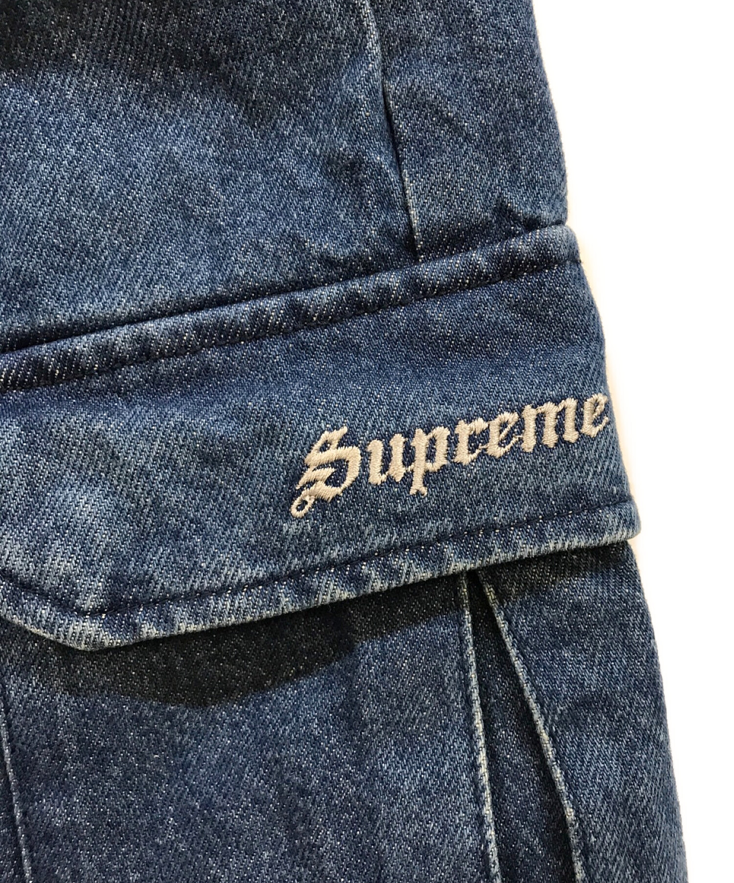 SUPREME (シュプリーム) Cargo Work Short デニムハーフパンツ インディゴ サイズ:34