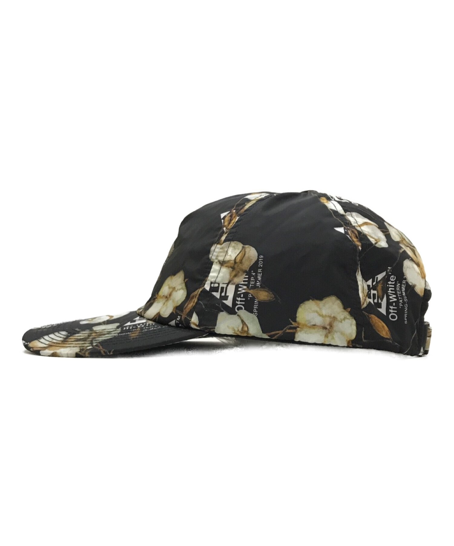 OFFWHITE (オフホワイト) Floral baseball cap ブラック サイズ:S