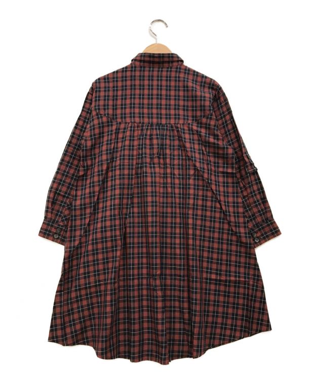 BURBERRY BLUE LABEL (バーバリーブルーレーベル) チェックシャツワンピース レッド サイズ:38 未使用品