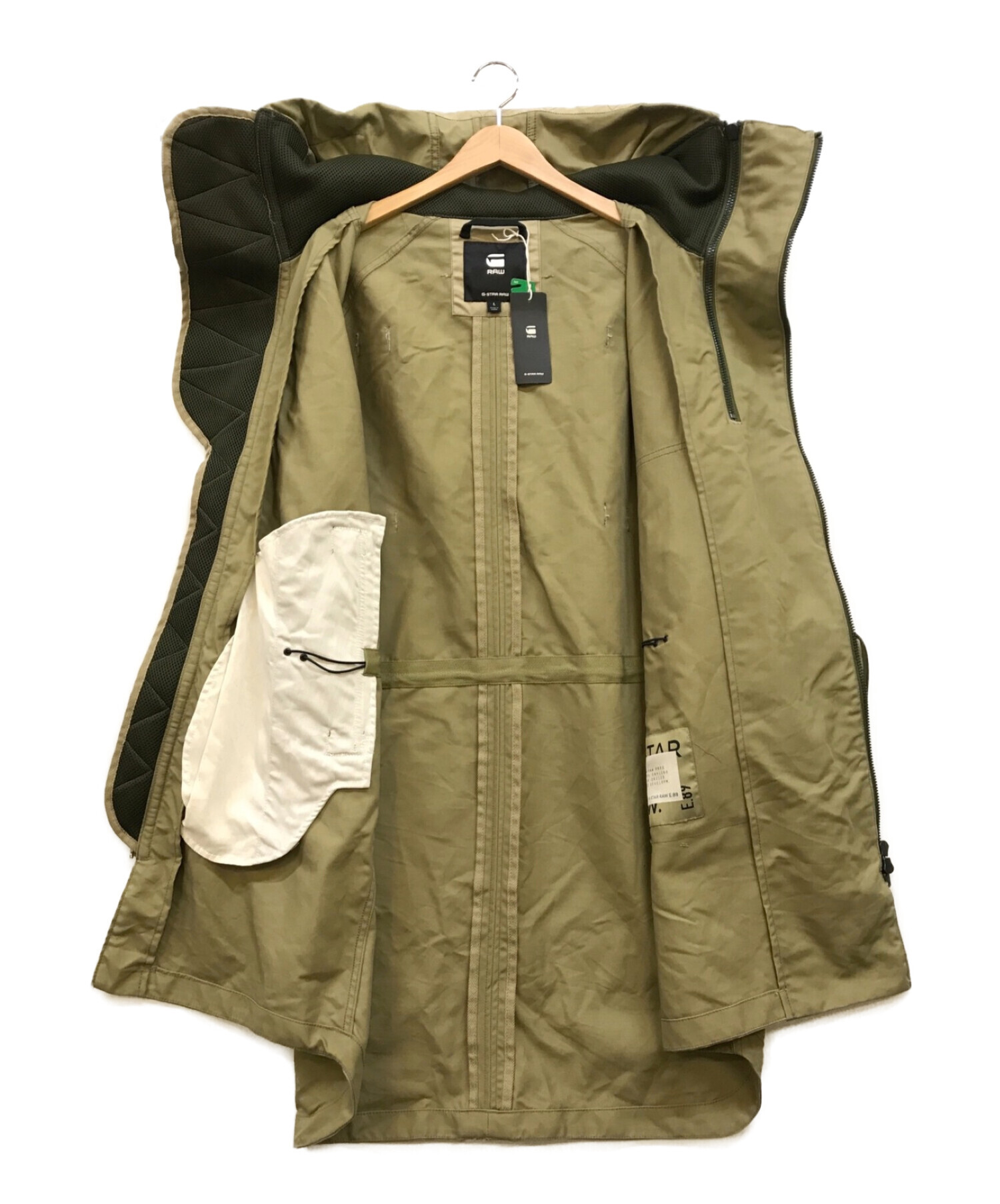 G-STAR RAW (ジースターロゥ) PENCILCASE PARKA カーキ サイズ:L