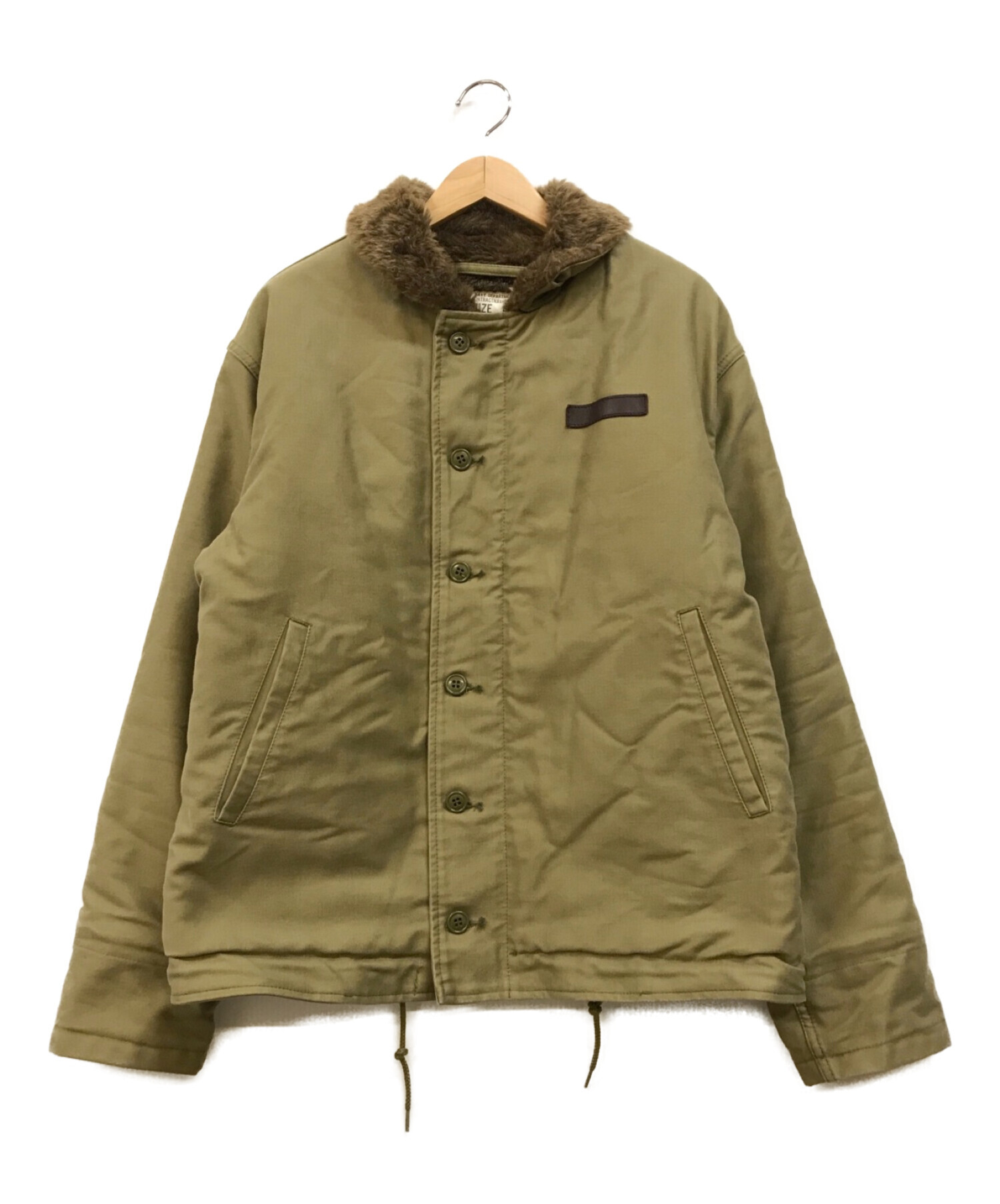 HOUSTON (ヒューストン) US NAVY WWII DECK JACKET カーキ サイズ:42