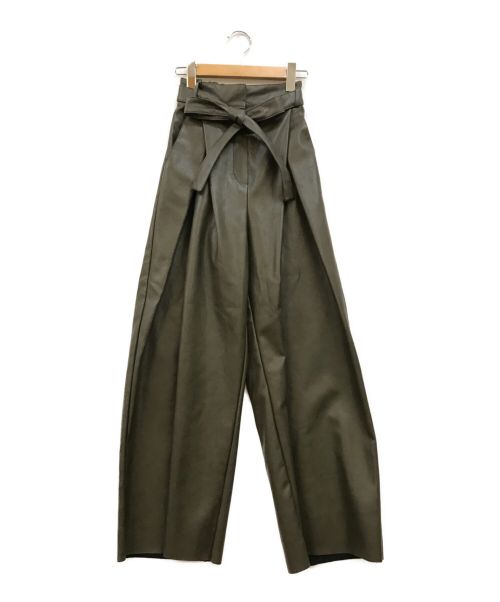 【中古・古着通販】CLANE (クラネ) WIDE TUCK LEATHER PANTS