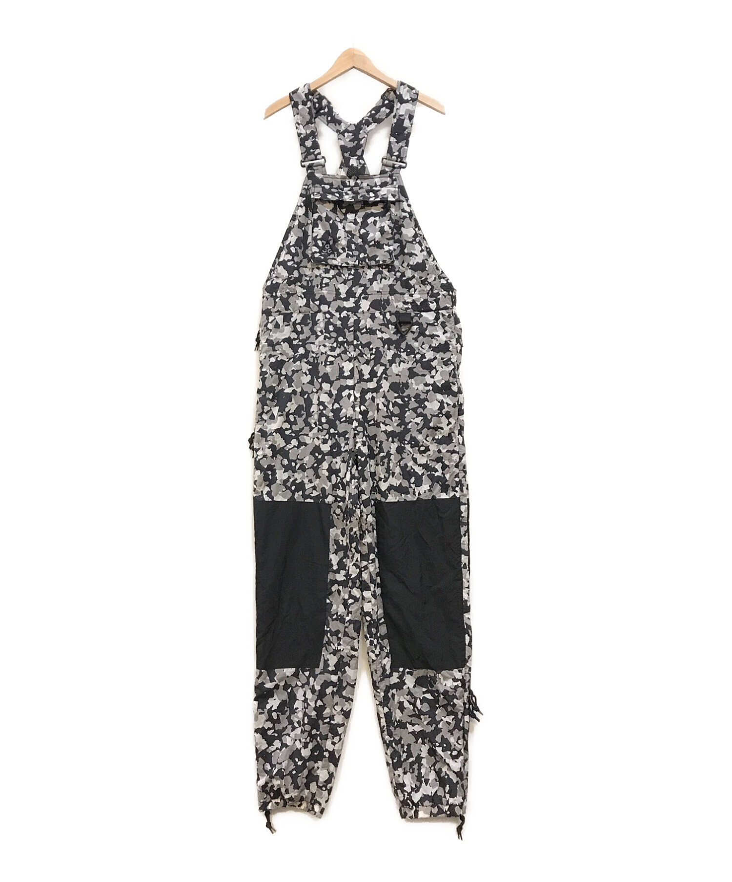 NIKE ACG (ナイキエージーシー) OVERALLS WVN AOP BLACK グレー サイズ:L