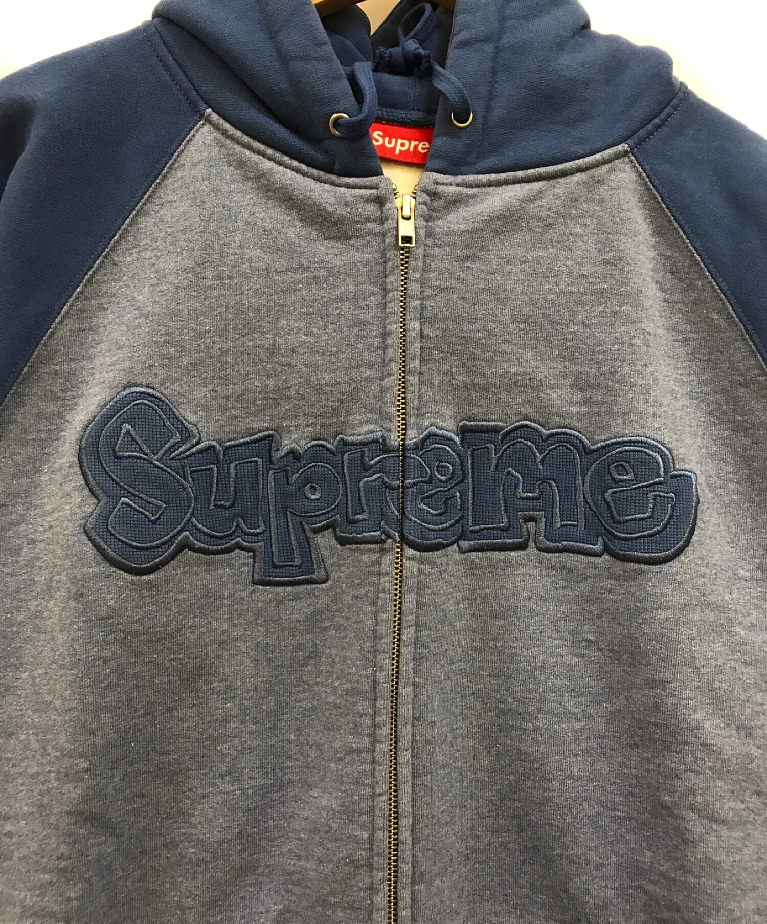 SUPREME (シュプリーム) Gonz Applique Zip Up Hooded Sweatshirt ブルー サイズ:L