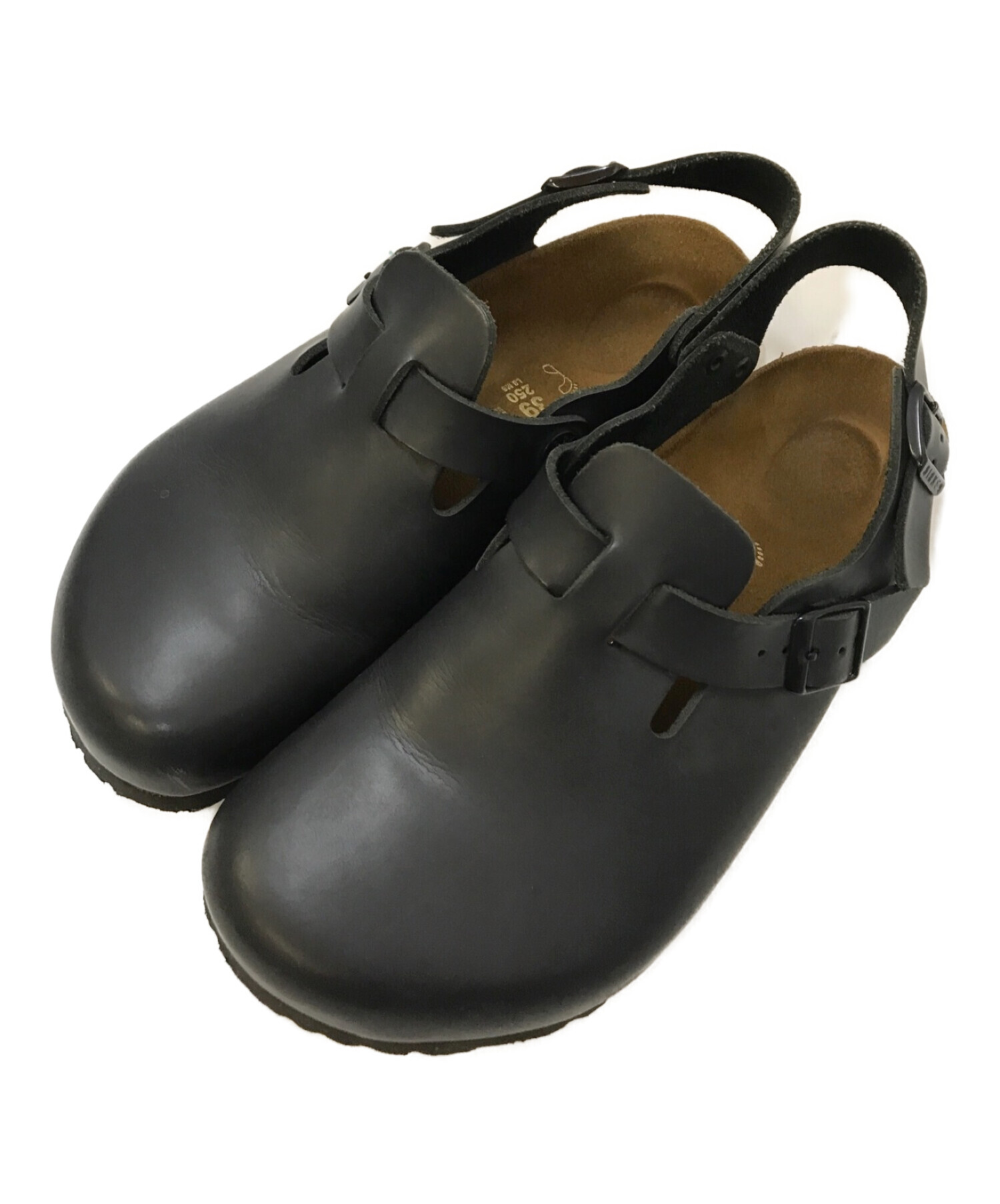 BIRKENSTOCK (ビルケンシュトック) TOKIO レザーストラップシューズ ブラック サイズ:25