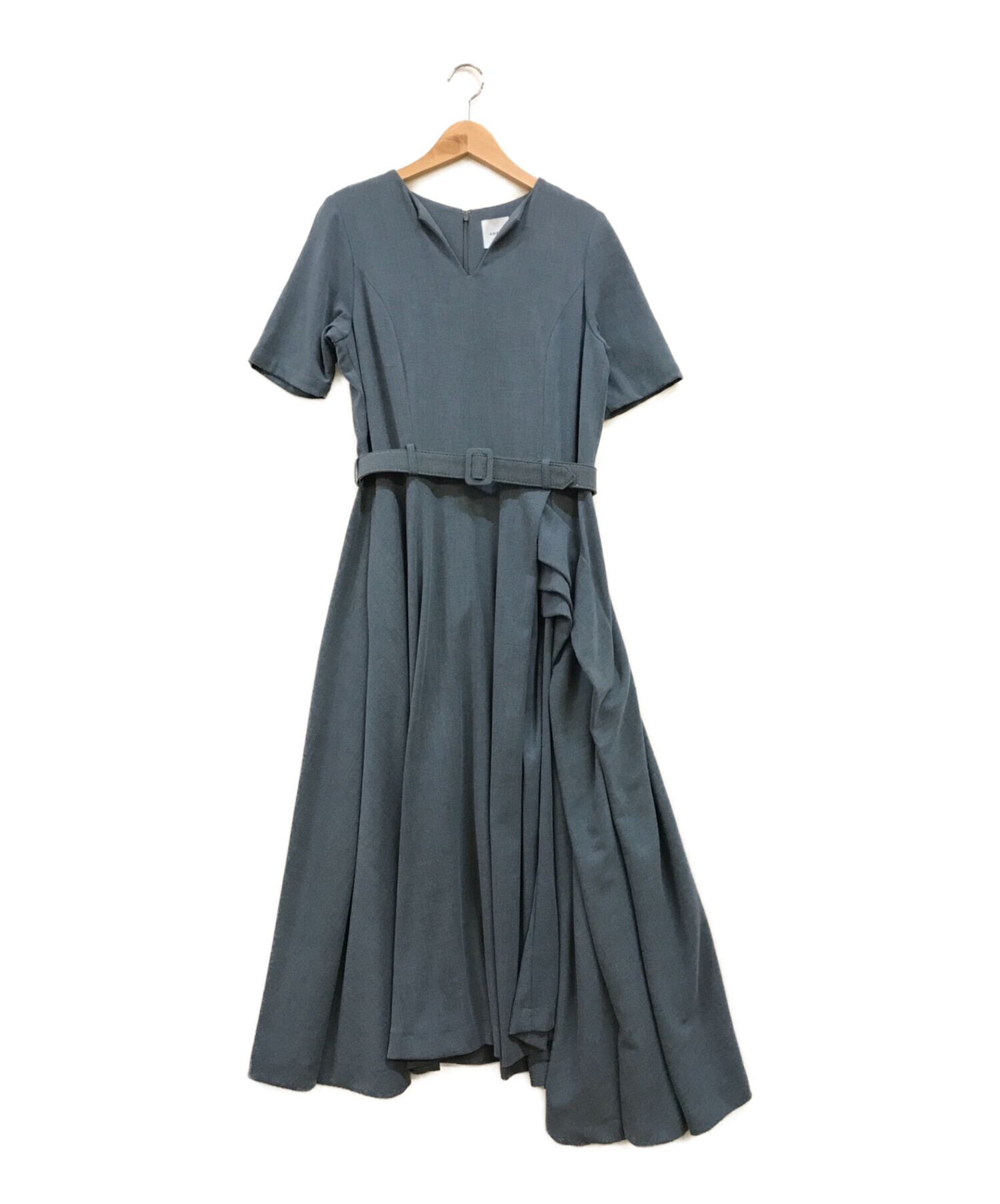 Ameri (アメリ) OVERLAP TUCK DRESS ブルー サイズ:下記参照