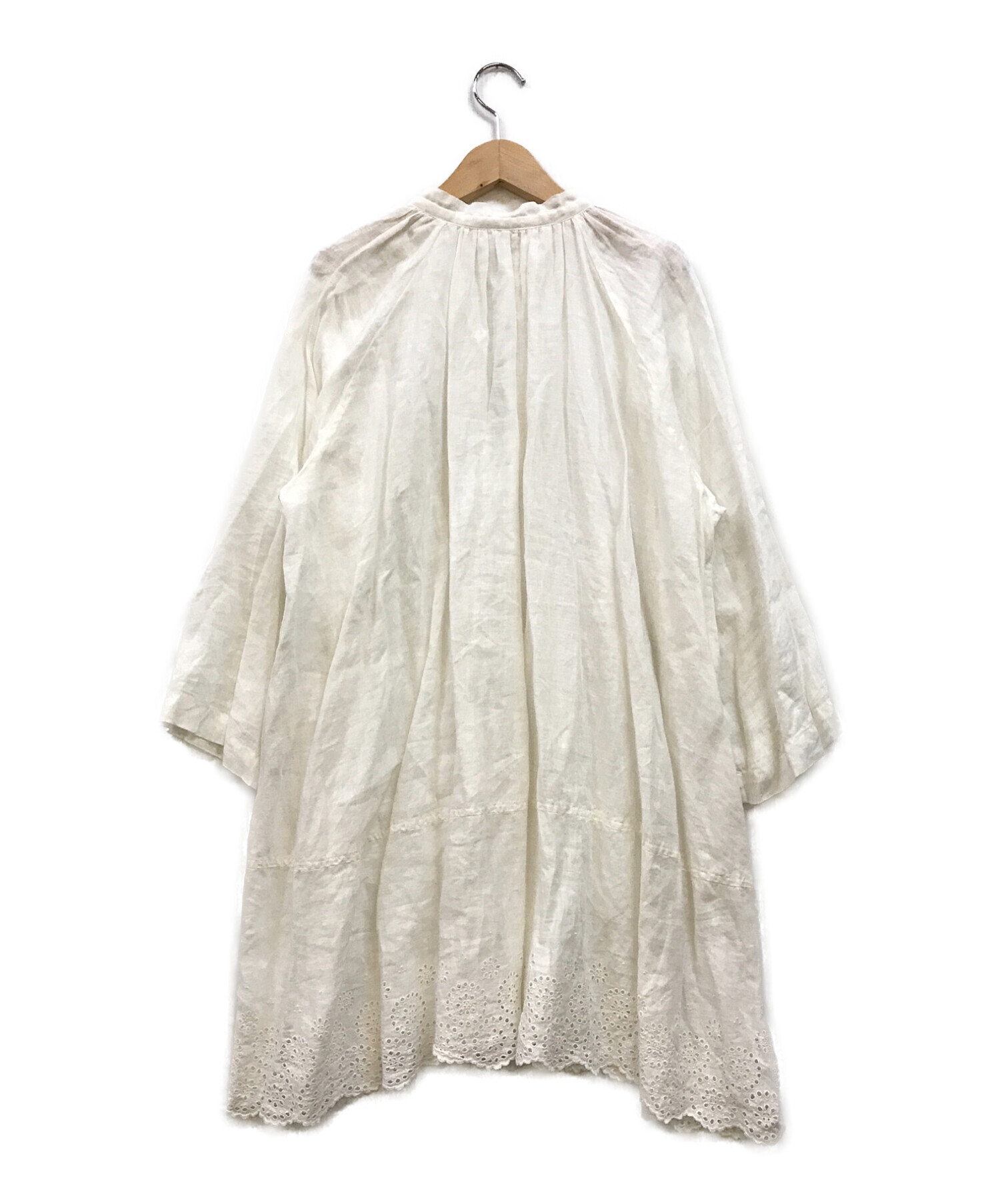 中古・古着通販】nest Robe (ネストローブ) リネンワンピース ホワイト