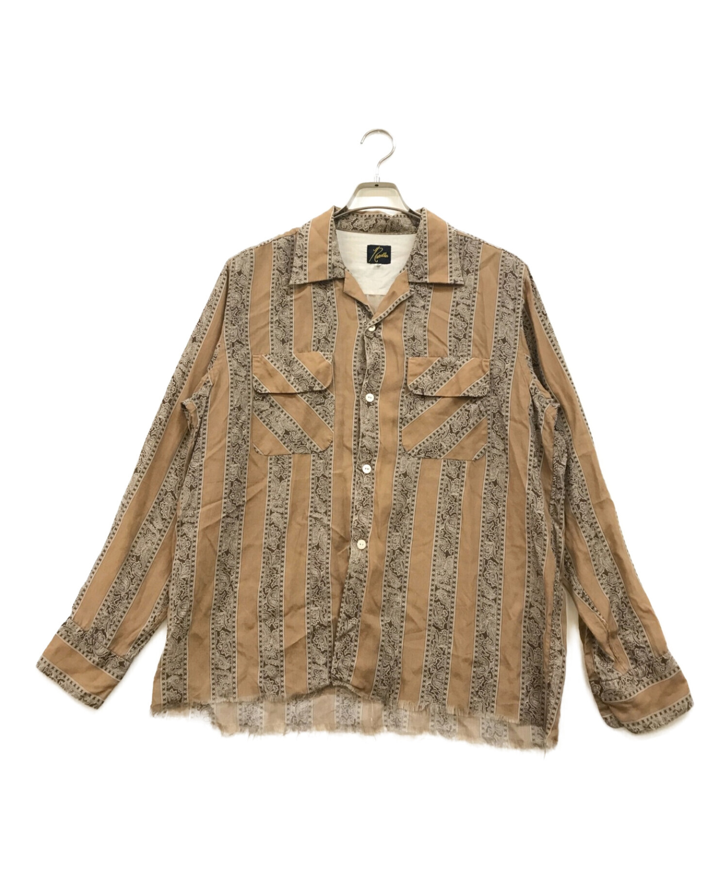 Needles (ニードルズ) Classic Shirt Tencel Cloth Paisley print/クラシックシャツ テンセルクロス  ペイズリープリント ベージュ サイズ:M