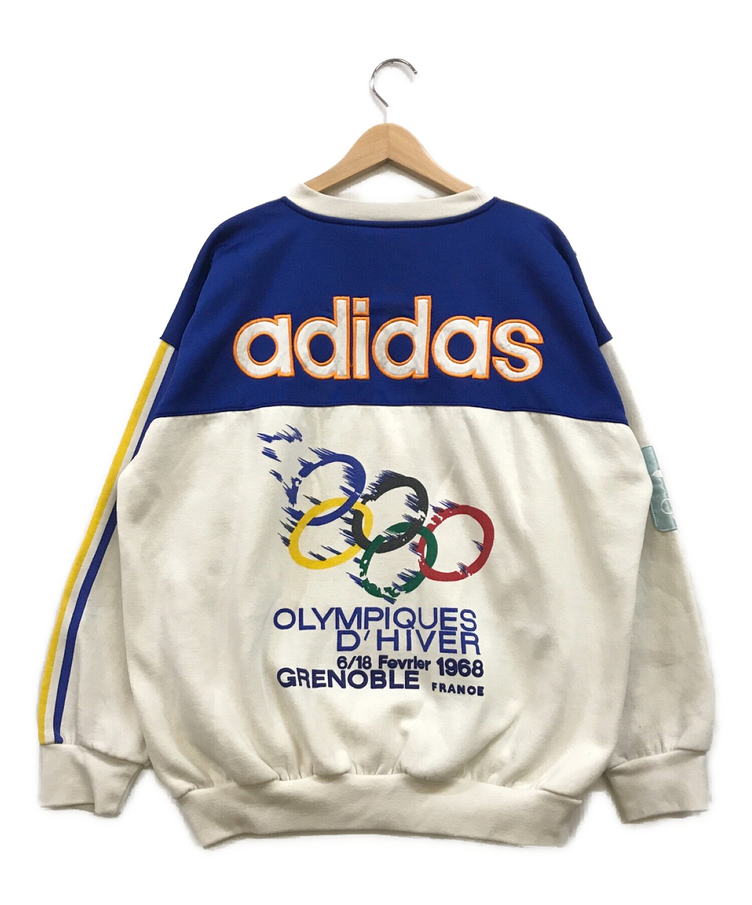 adidas (アディダス) [古着]札幌五輪クルーネックスウェット ホワイト×ブルー サイズ:下記参照