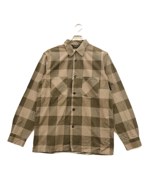 WEST RIDE (ウエストライド) オープンカラーチェックシャツ ブラウン サイズ:XL