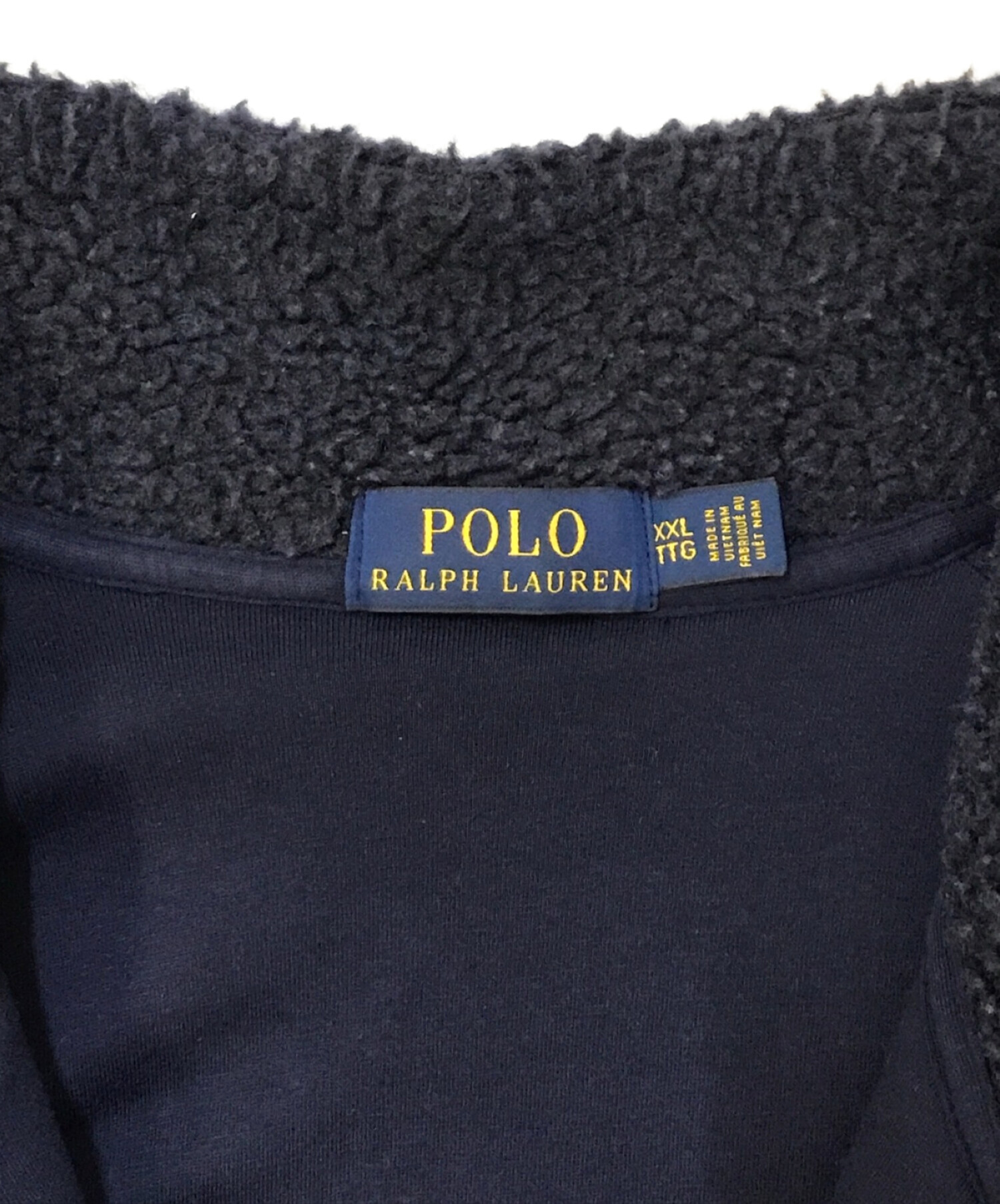 POLO RALPH LAUREN (ポロ・ラルフローレン) Zipped pile jacket ネイビー サイズ:XXL