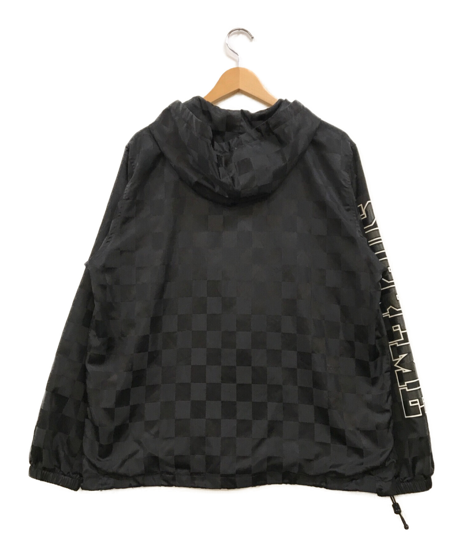 SUPREME (シュプリーム) Checkered Nylon Hooded Pullover ブラック サイズ:S