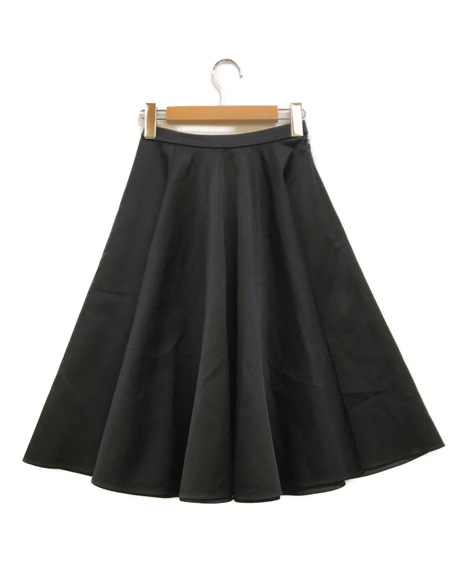 YOKO CHAN ウールコクーンスカート　ブラック　40スカート