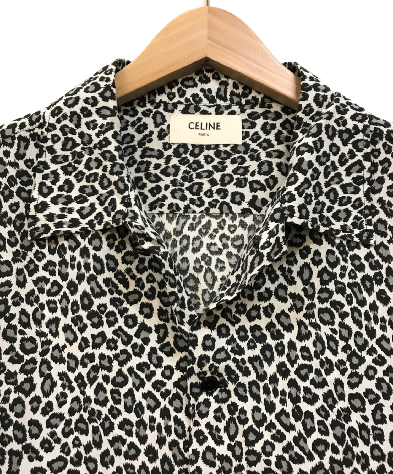 中古・古着通販】CELINE (セリーヌ) Leopard Print Shirt グレー