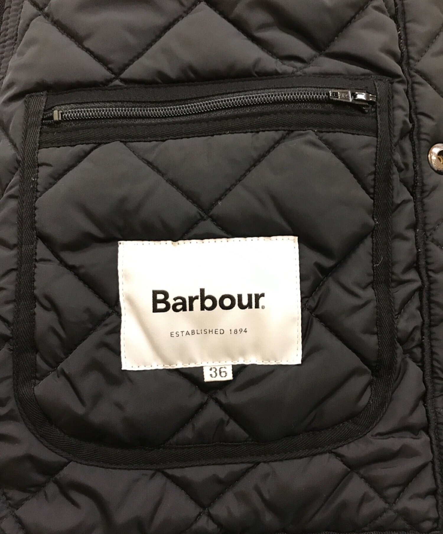 Barbour (バブアー) キルティングコーチジャケット ブラック サイズ:36
