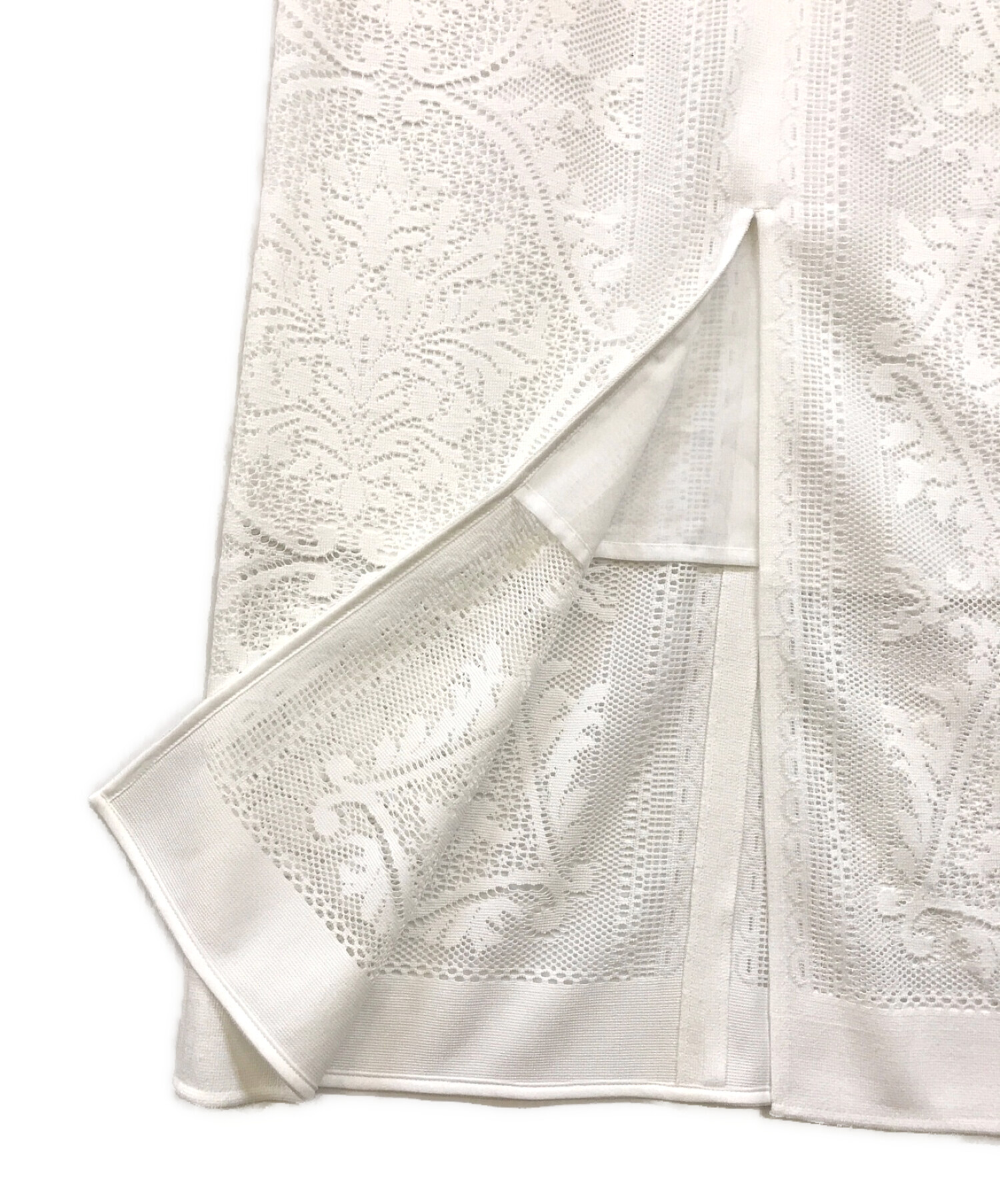 FRAY ID (フレイ アイディー) オーナメントパネルレーススカート ホワイト サイズ:1 未使用品