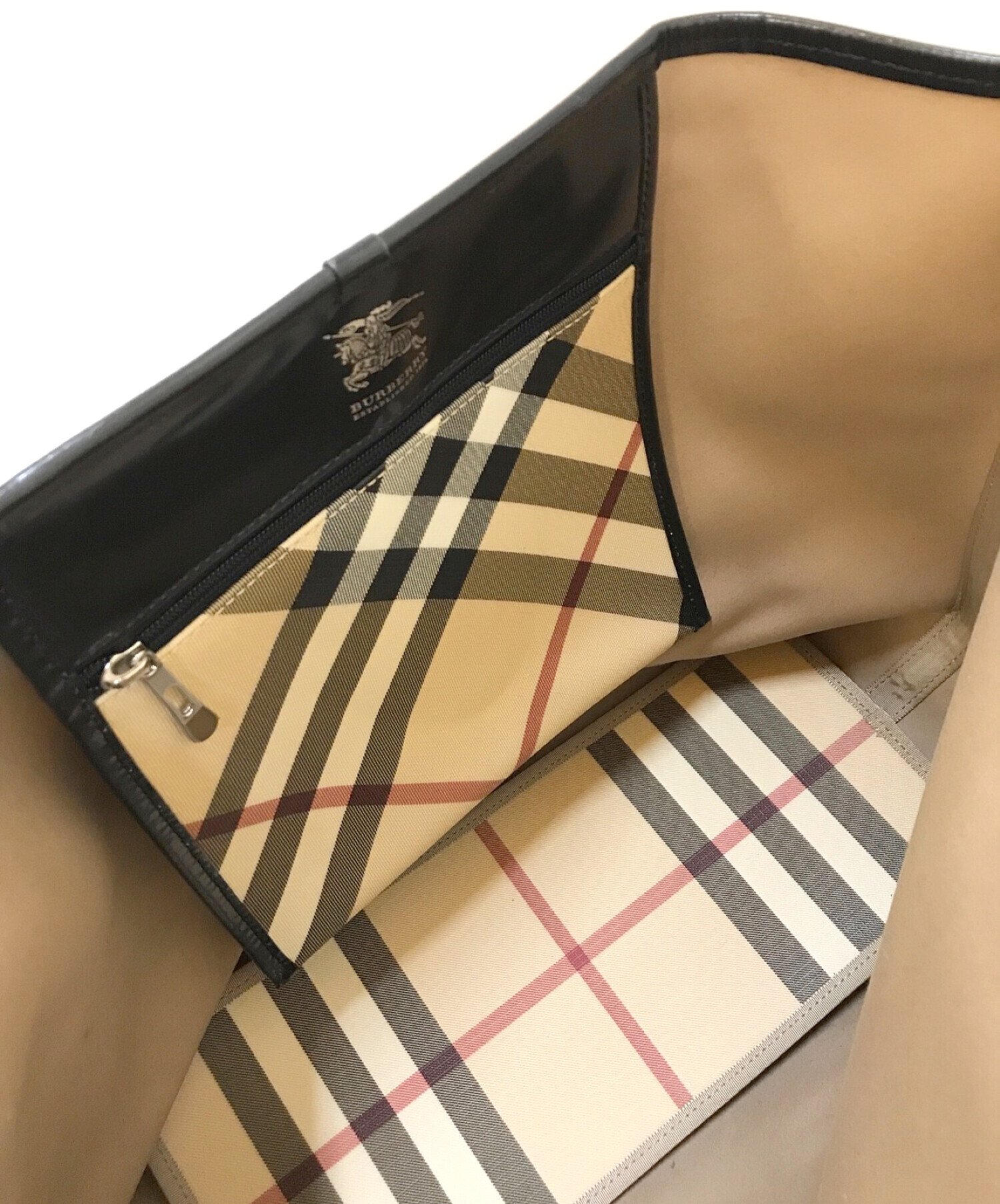 BURBERRY (バーバリー) ノバチェックトートバッグ ベージュ