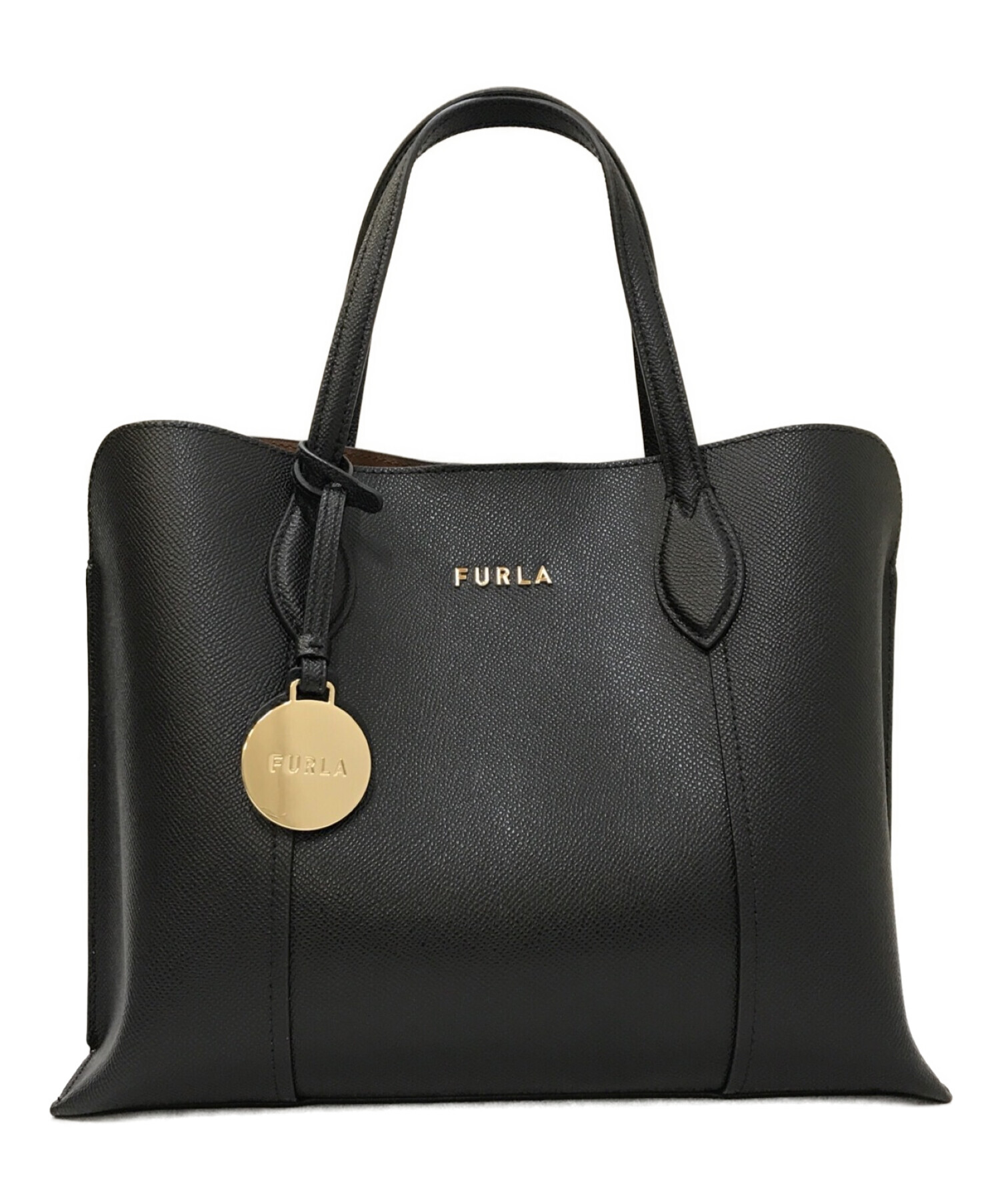 中古・古着通販】FURLA (フルラ) ヴィットリアM ハンドバッグ ブラック