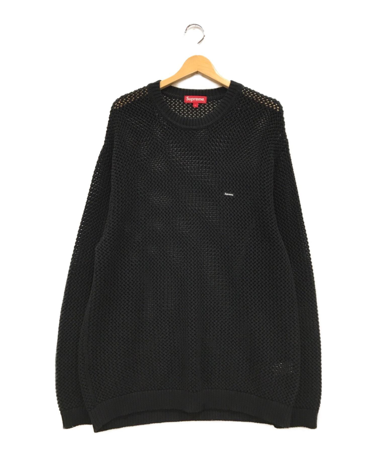 SUPREME (シュプリーム) Open Knit Small Box Sweater ブラック サイズ:L