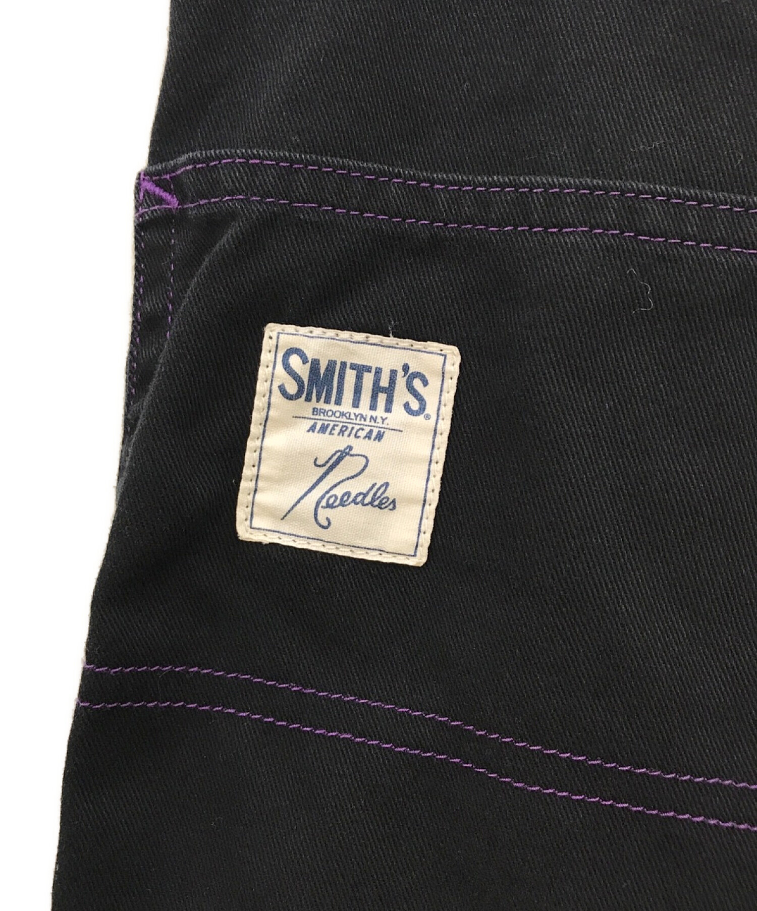 Needles (ニードルス) SMITH'S (スミス) Painter Pant COTTON TWILL ブラック×パープル サイズ:S