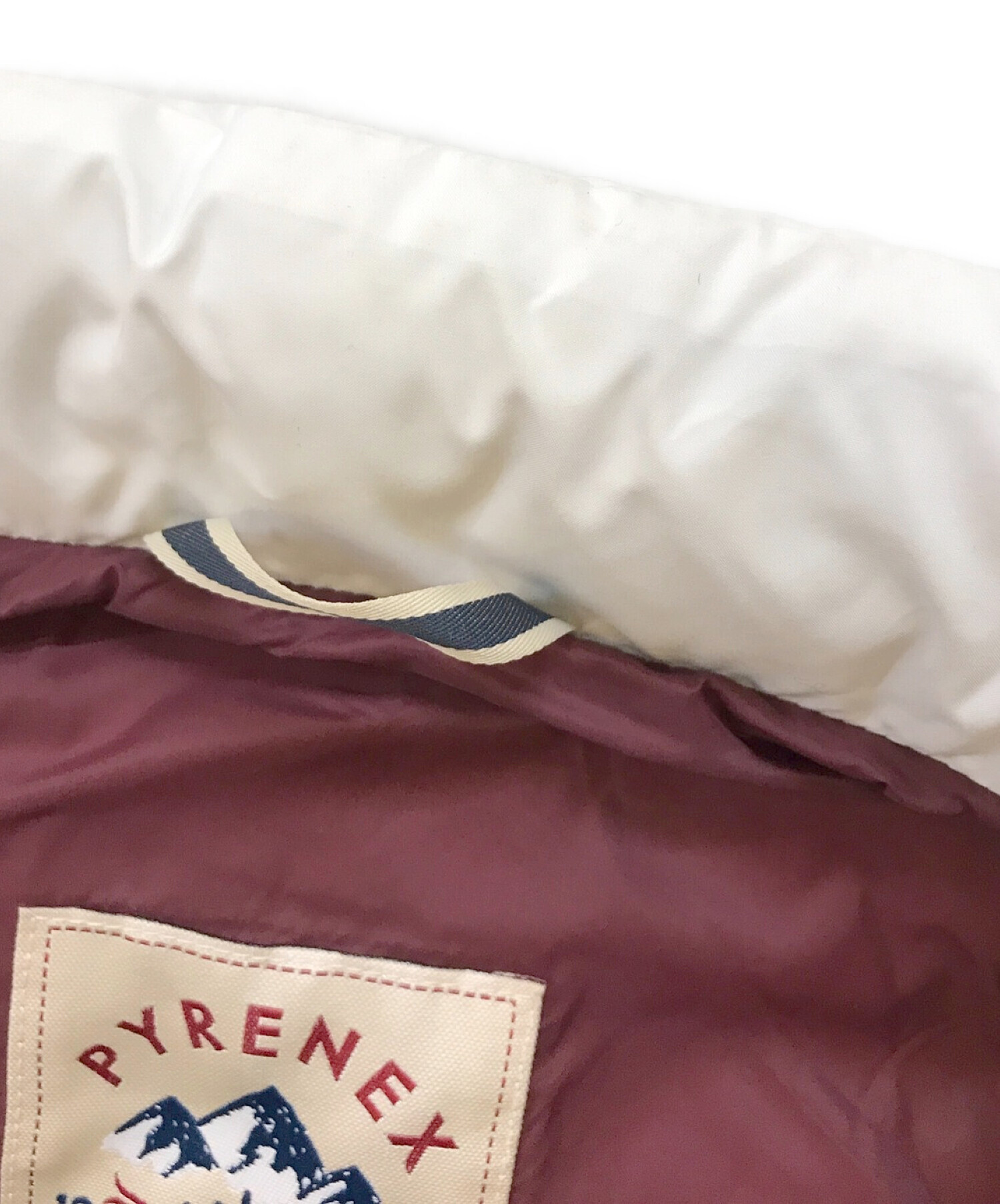 Pyrenex (ピレネックス) BRISE バイカラーダウンジャケット ホワイト×グレー サイズ:34